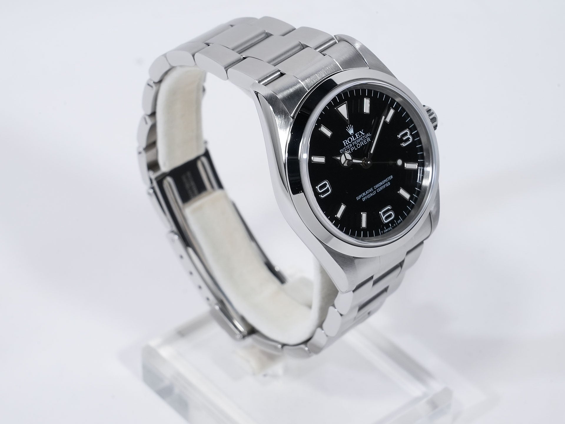 ロレックス エクスプローラーI Ref.14270 ステンレススチール ブラック文字盤 オイスターブレスレット 美中古 9wphmni4