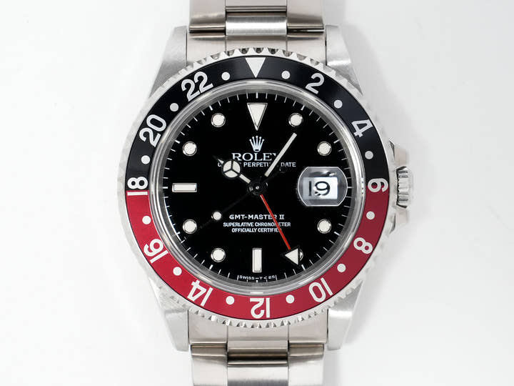 ロレックス GMTマスターII Ref.16710 ステンレススチール ブラック文字盤 オイスターブレスレット 美中古 yuwz6qa2