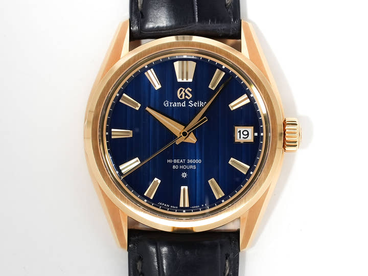 グランドセイコー エボリューション9 コレクション メカニカルハイビート Ref.SLGH020 イエローゴールド ブルー文字盤 美中古 xhbqgoas