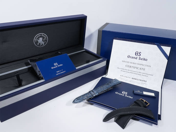 グランドセイコー エボリューション9 コレクション メカニカルハイビート Ref.SLGH020 イエローゴールド ブルー文字盤 美中古 xhbqgoas