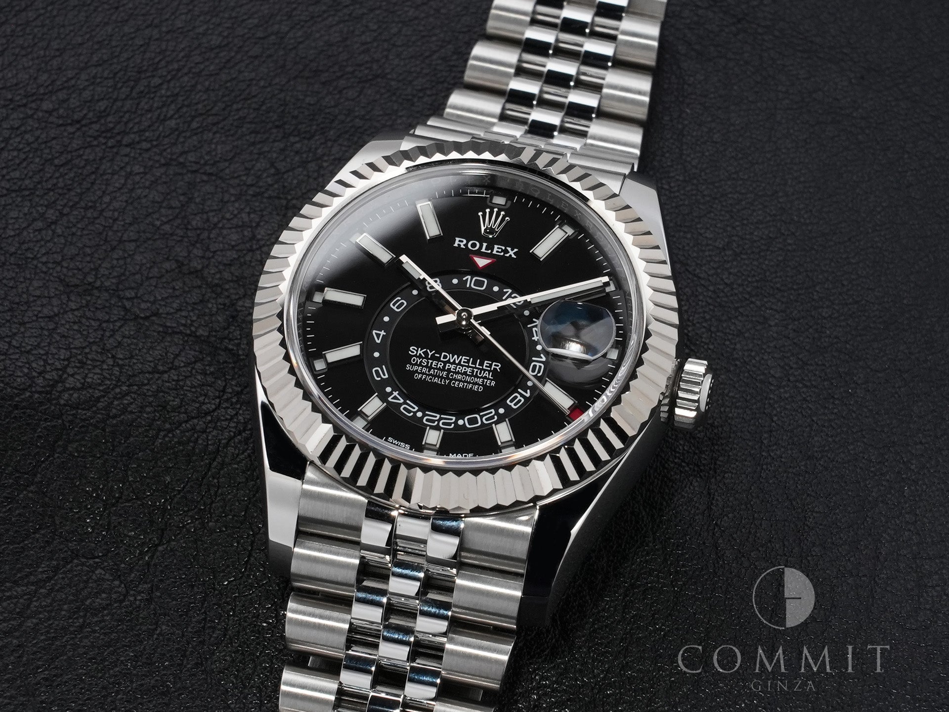 ロレックス スカイドゥエラー Ref.326934 ステンレススチール/ホワイトゴールド ブラック文字盤 ジュビリーブレスレット 中古 zk7jigad