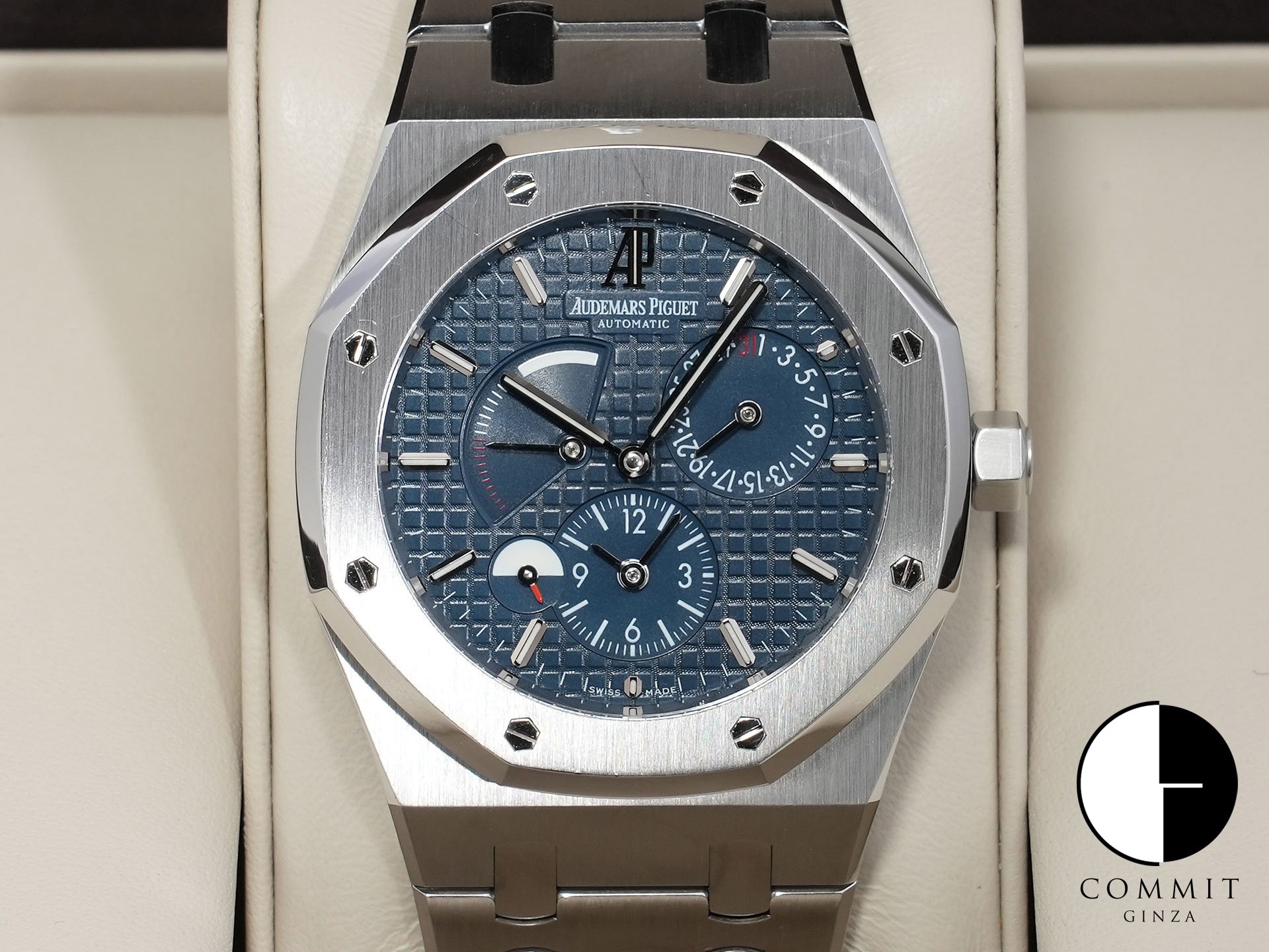 オーデマピゲ ロイヤルオーク デュアルタイム Ref.26120ST.OO.1220ST.02 ステンレススチール ブルー文字盤 中古 z8v8p3er