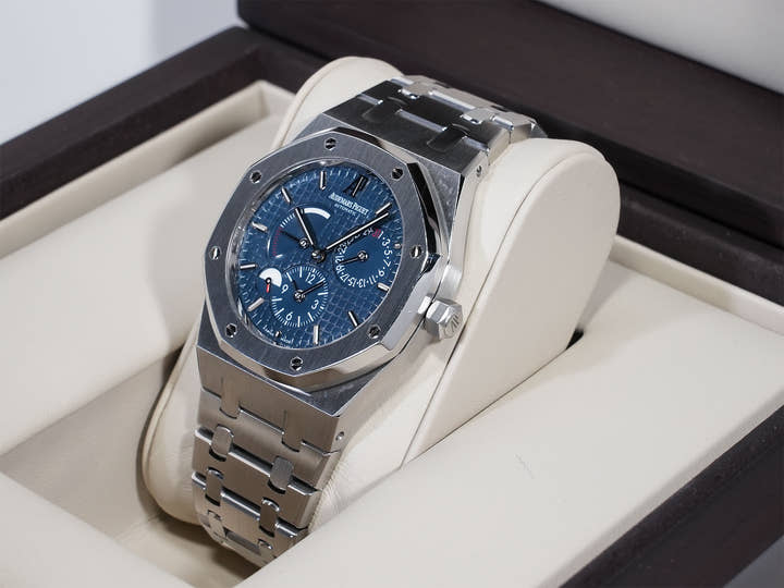 オーデマピゲ ロイヤルオーク デュアルタイム Ref.26120ST.OO.1220ST.02 ステンレススチール ブルー文字盤 中古 z8v8p3er