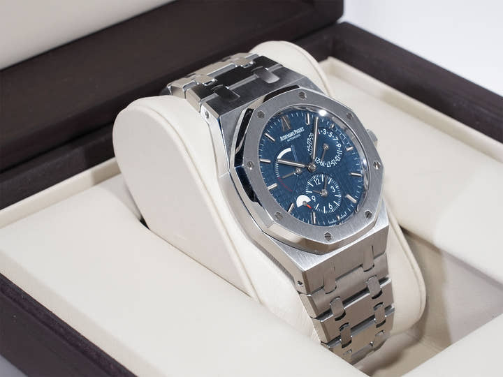 オーデマピゲ ロイヤルオーク デュアルタイム Ref.26120ST.OO.1220ST.02 ステンレススチール ブルー文字盤 中古 z8v8p3er