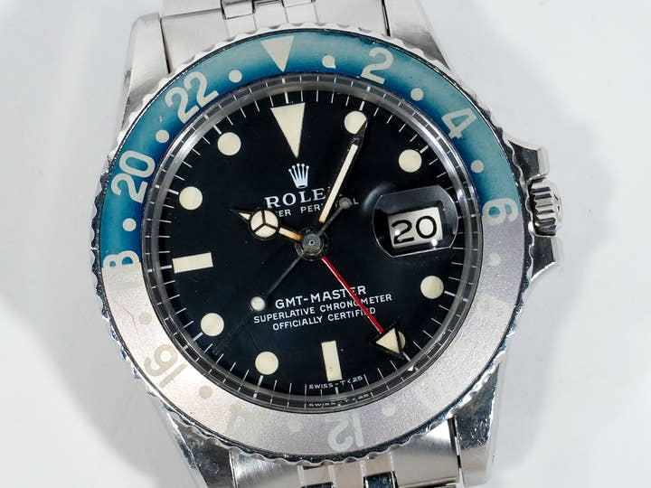 ロレックス GMTマスター Ref.1675 ステンレススチール ブラック文字盤 オイスターブレスレット 中古 7iomiapt