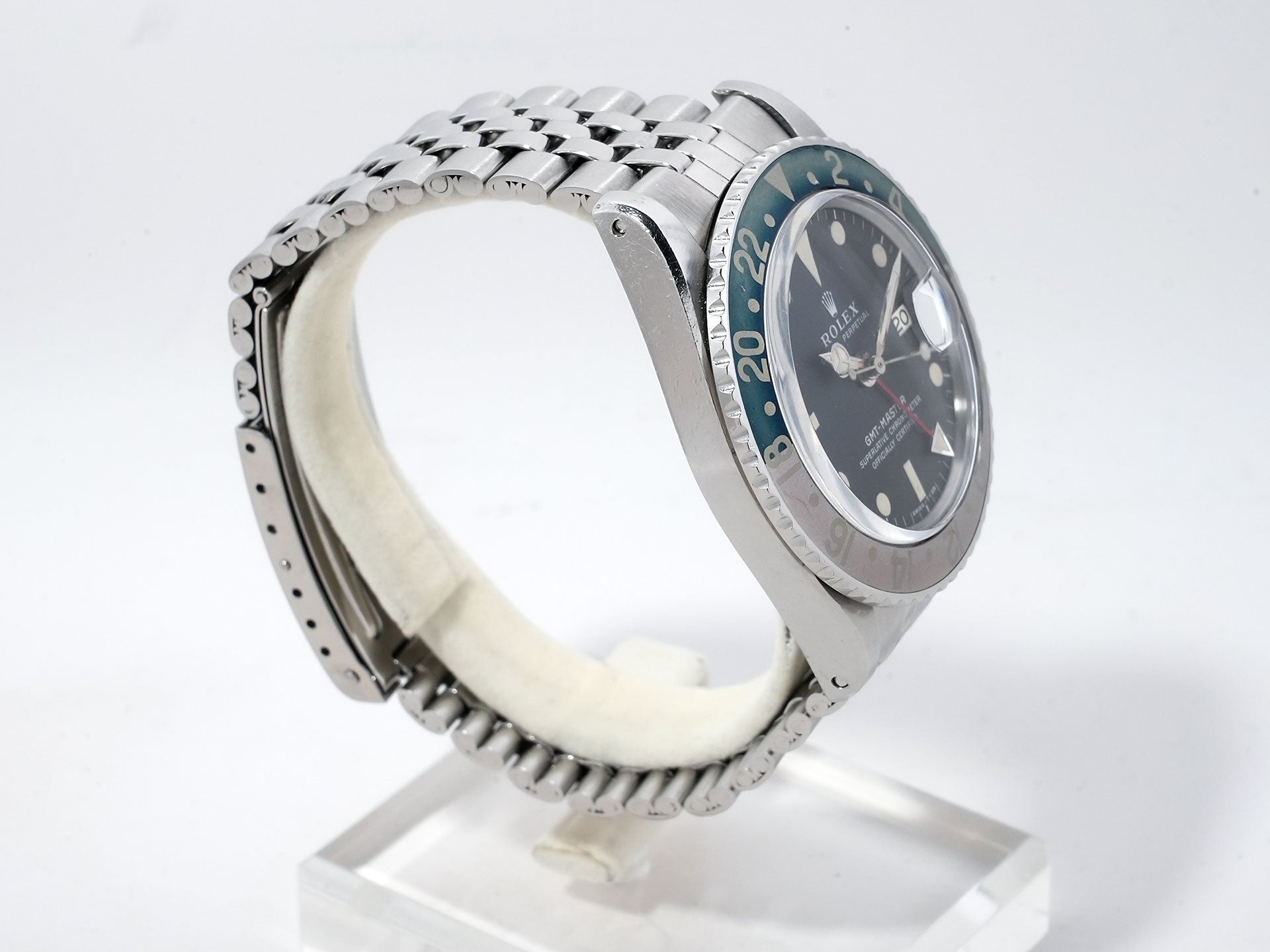 ロレックス GMTマスター Ref.1675 ステンレススチール ブラック文字盤 オイスターブレスレット 中古 7iomiapt