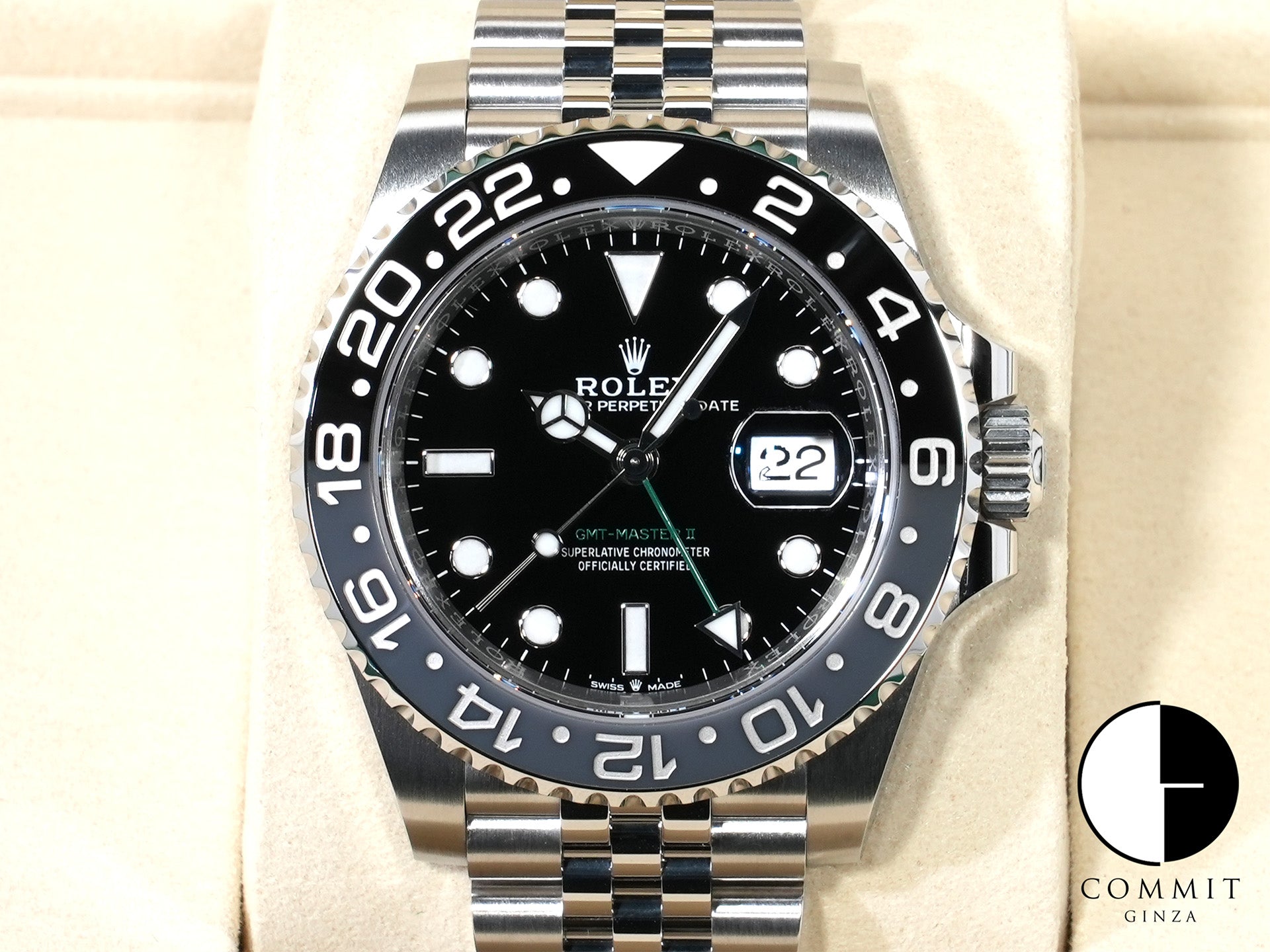 ロレックス GMTマスターII Ref.126710GRNR ステンレススチール ブラック文字盤 ジュビリーブレスレット 未使用 utmj3zvj