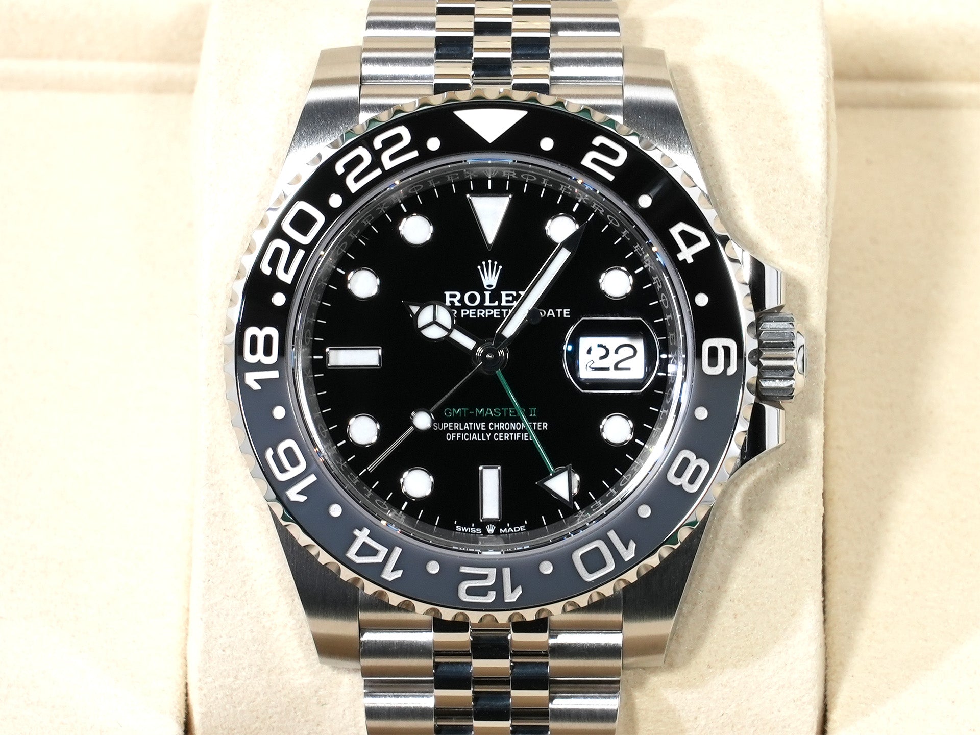 ロレックス GMTマスターII Ref.126710GRNR ステンレススチール ブラック文字盤 ジュビリーブレスレット 未使用 utmj3zvj