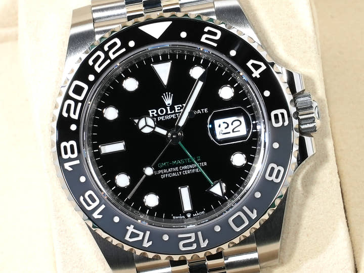 ロレックス GMTマスターII Ref.126710GRNR ステンレススチール ブラック文字盤 ジュビリーブレスレット 未使用 utmj3zvj