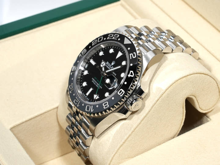 ロレックス GMTマスターII Ref.126710GRNR ステンレススチール ブラック文字盤 ジュビリーブレスレット 未使用 utmj3zvj