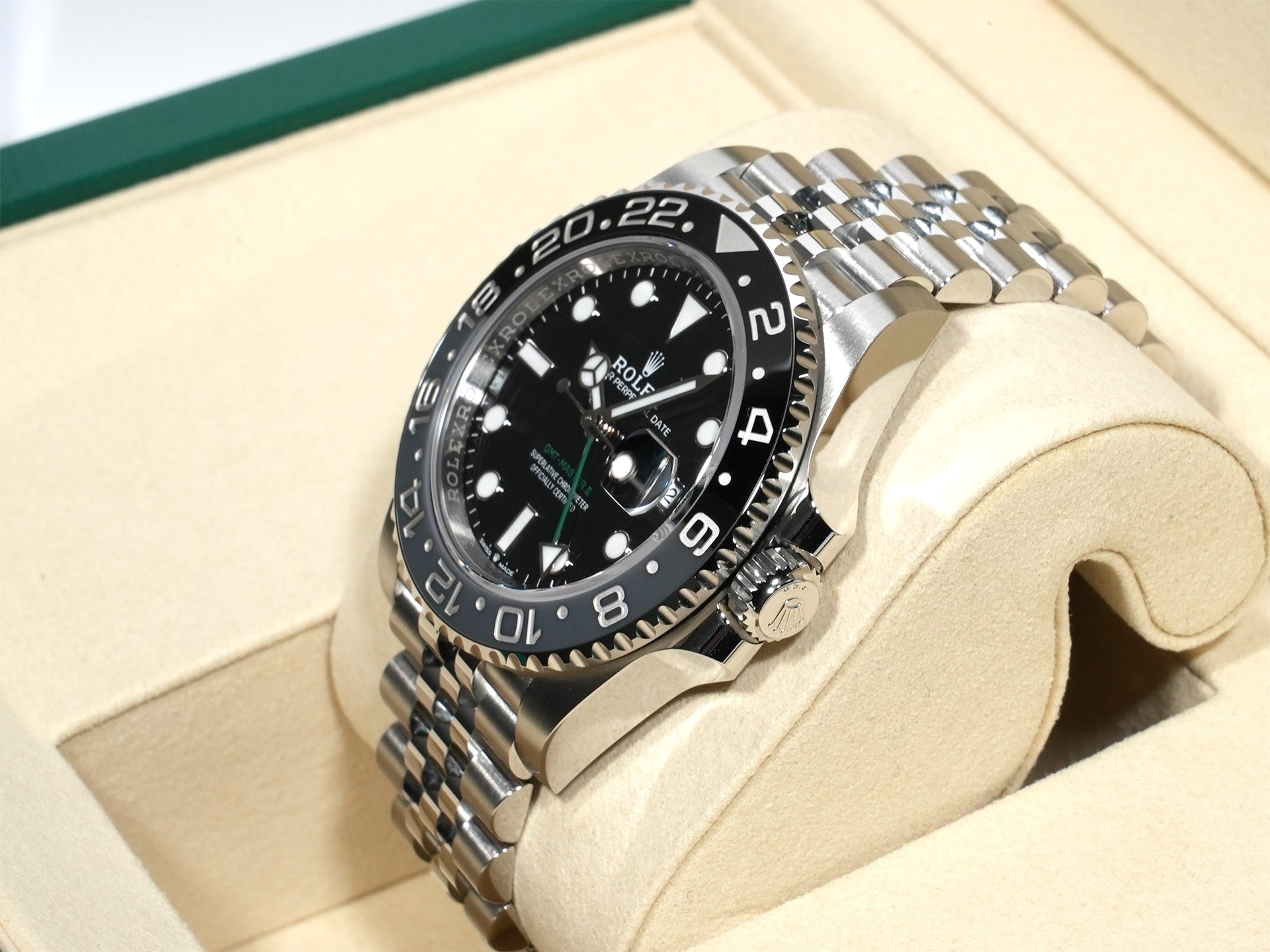 ロレックス GMTマスターII Ref.126710GRNR ステンレススチール ブラック文字盤 ジュビリーブレスレット 未使用 utmj3zvj