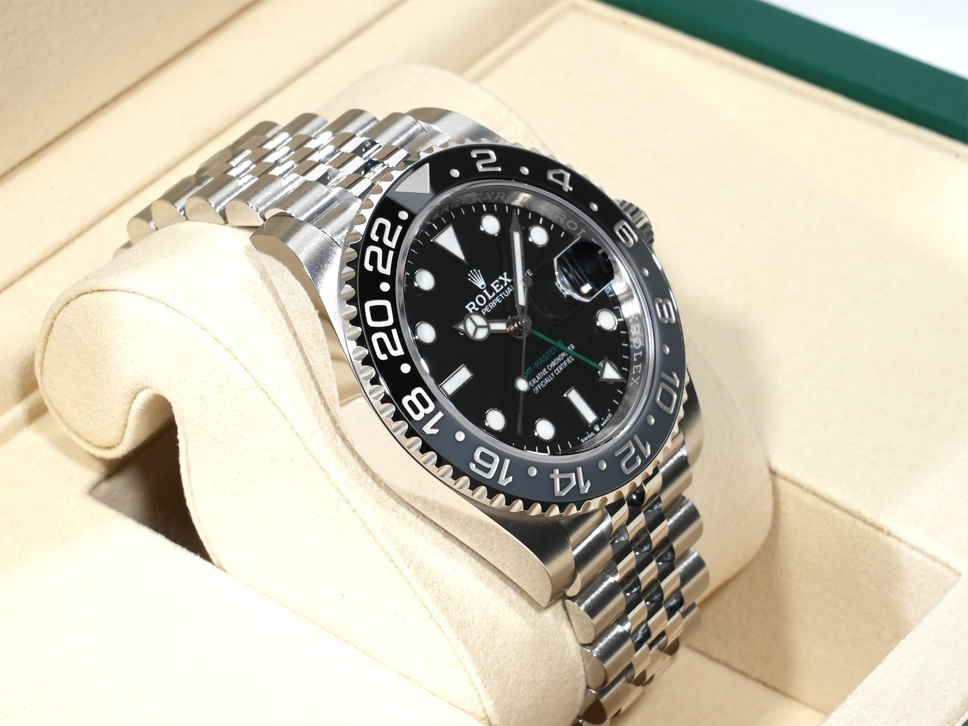 ロレックス GMTマスターII Ref.126710GRNR ステンレススチール ブラック文字盤 ジュビリーブレスレット 未使用 utmj3zvj