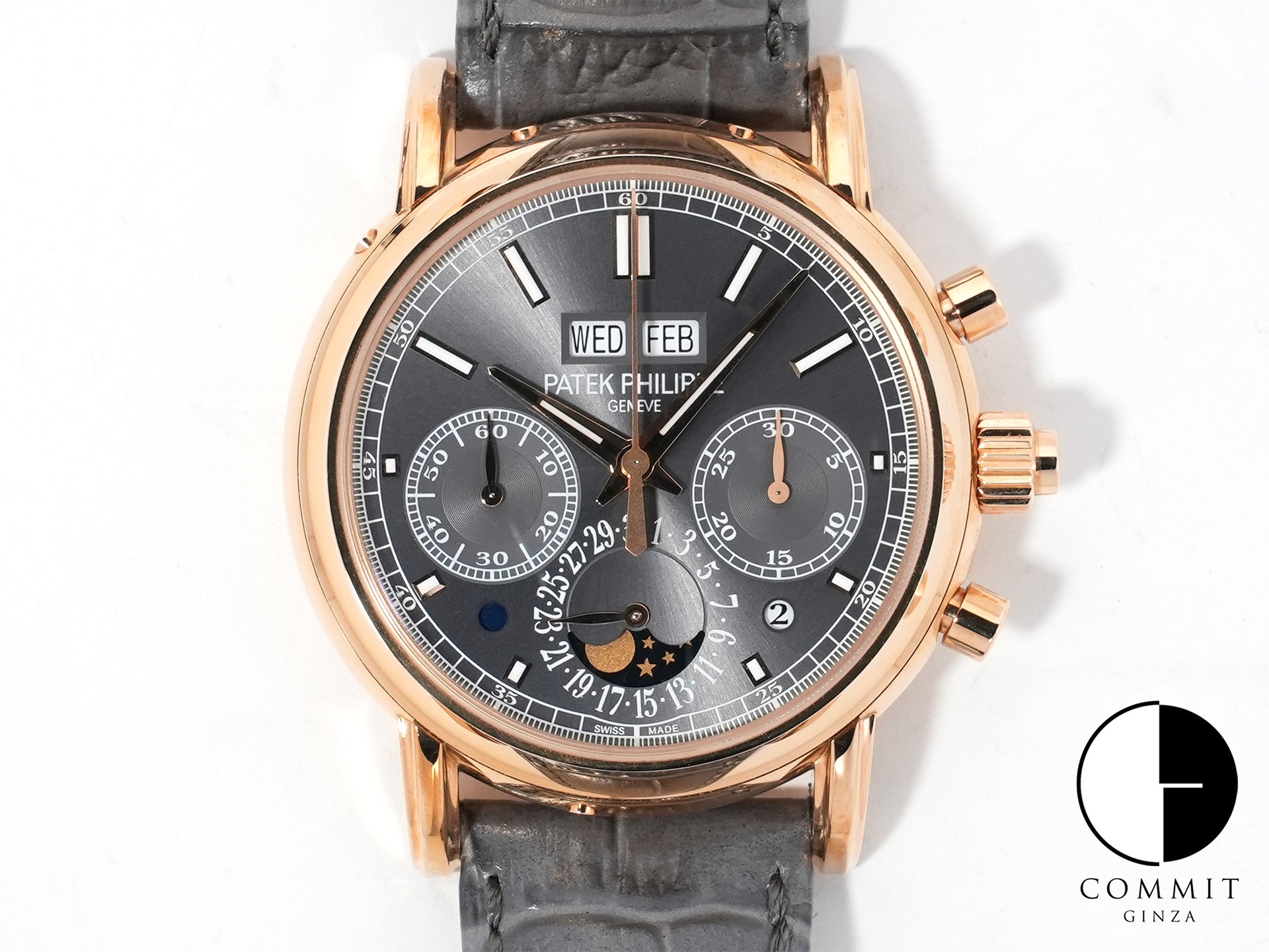 パテックフィリップ パーペチュアルカレンダー スプリットセコンド クロノグラフ Ref.5204R-011 ローズゴールド スレートグレー文字盤 未使用 35wccj5e