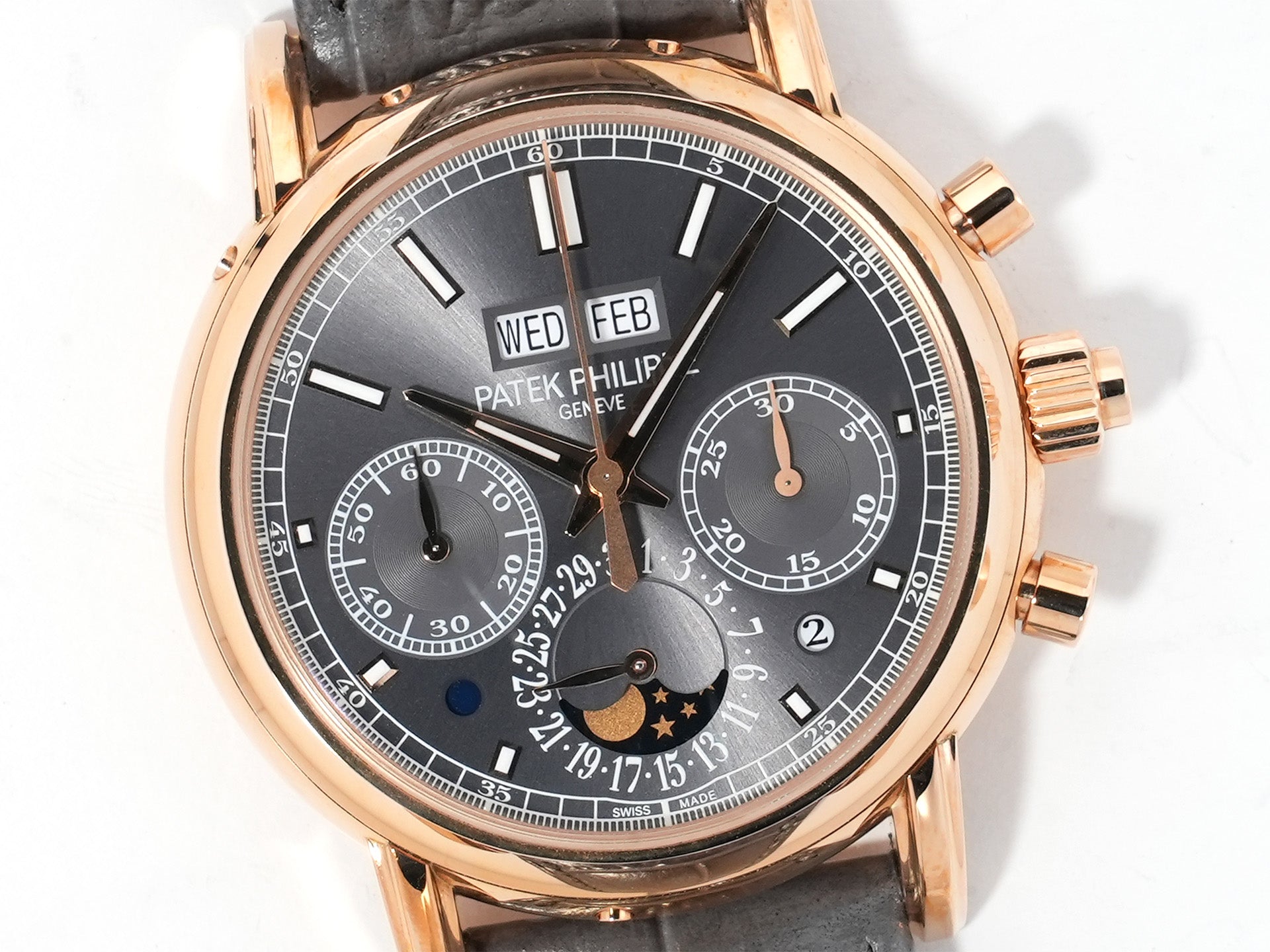 パテックフィリップ パーペチュアルカレンダー スプリットセコンド クロノグラフ Ref.5204R-011 ローズゴールド スレートグレー文字盤 未使用 35wccj5e