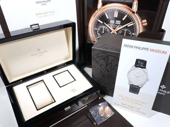 パテックフィリップ パーペチュアルカレンダー スプリットセコンド クロノグラフ Ref.5204R-011 ローズゴールド スレートグレー文字盤 未使用 35wccj5e