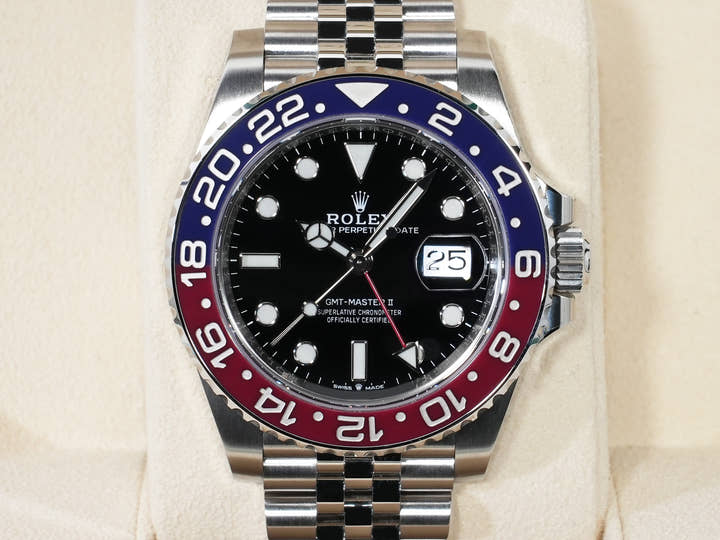 ロレックス GMTマスターII Ref.126710BLRO ステンレススチール ブラック文字盤 ジュビリーブレスレット 極美品 omhkgsgz