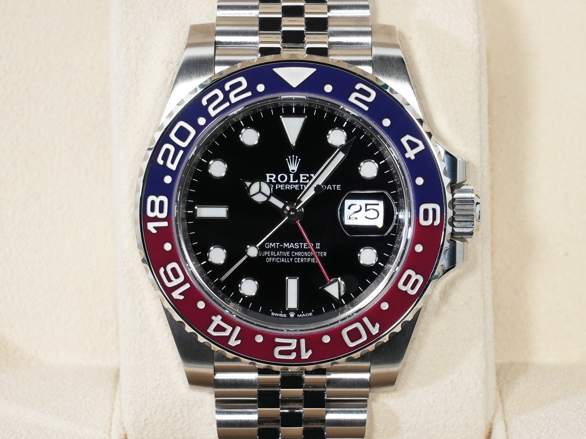 ロレックス GMTマスターII Ref.126710BLRO ステンレススチール ブラック文字盤 ジュビリーブレスレット 極美品 omhkgsgz