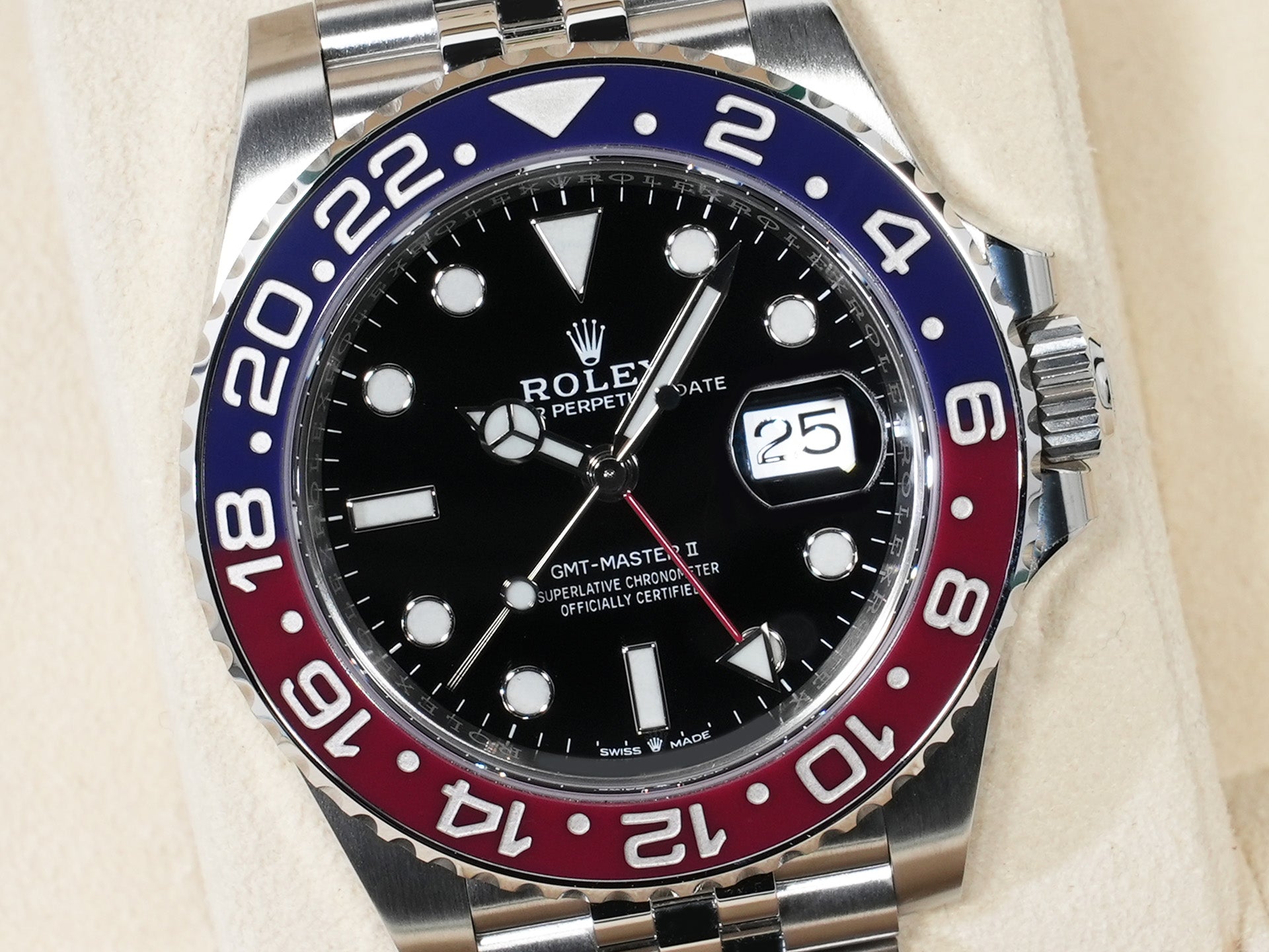 ロレックス GMTマスターII Ref.126710BLRO ステンレススチール ブラック文字盤 ジュビリーブレスレット 極美品 omhkgsgz