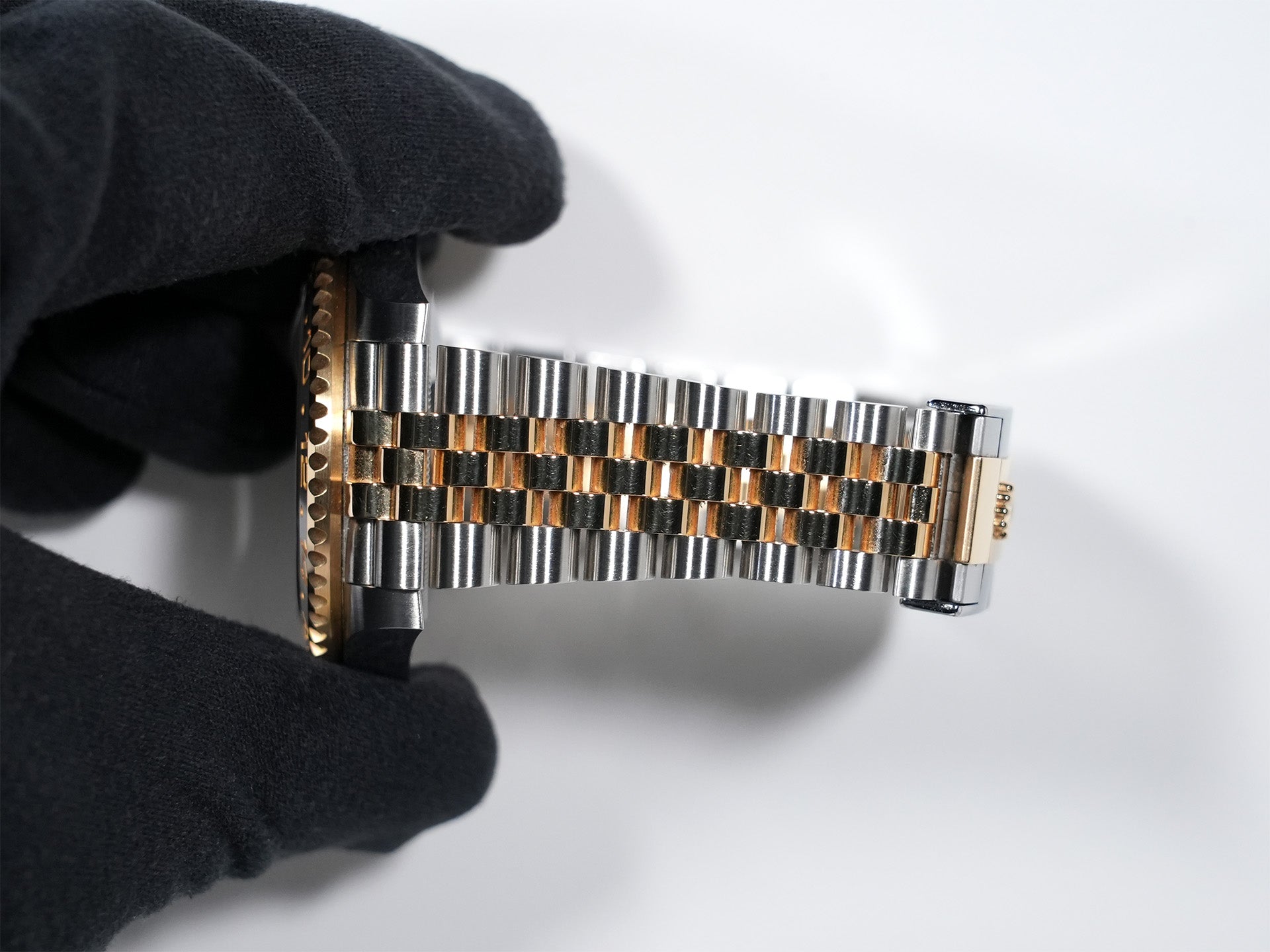 ロレックス GMTマスターII Ref.126713GRNR ステンレススチール/イエローゴールド ブラック文字盤 ジュビリーブレスレット 美中古 deaeoird