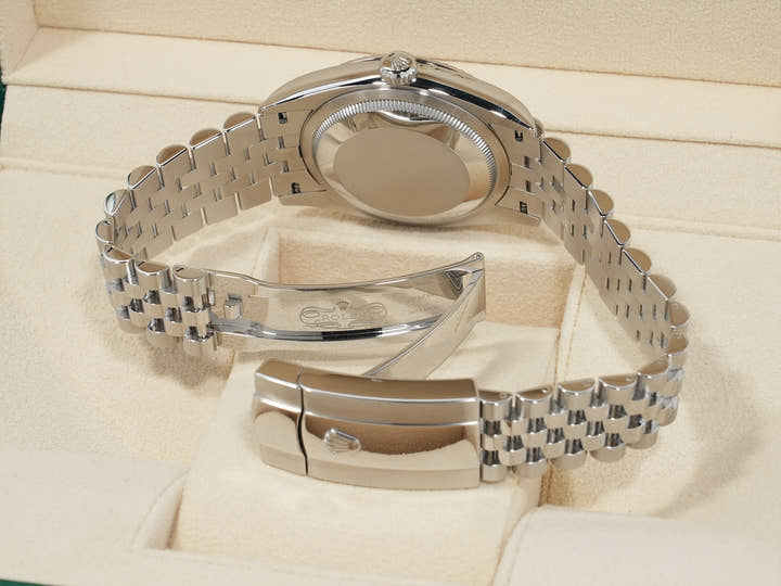 ロレックス デイトジャスト36 Ref.126234 ステンレススチール/ホワイトゴールド ブラック文字盤 ジュビリーブレスレット 美中古 azsb5q6b