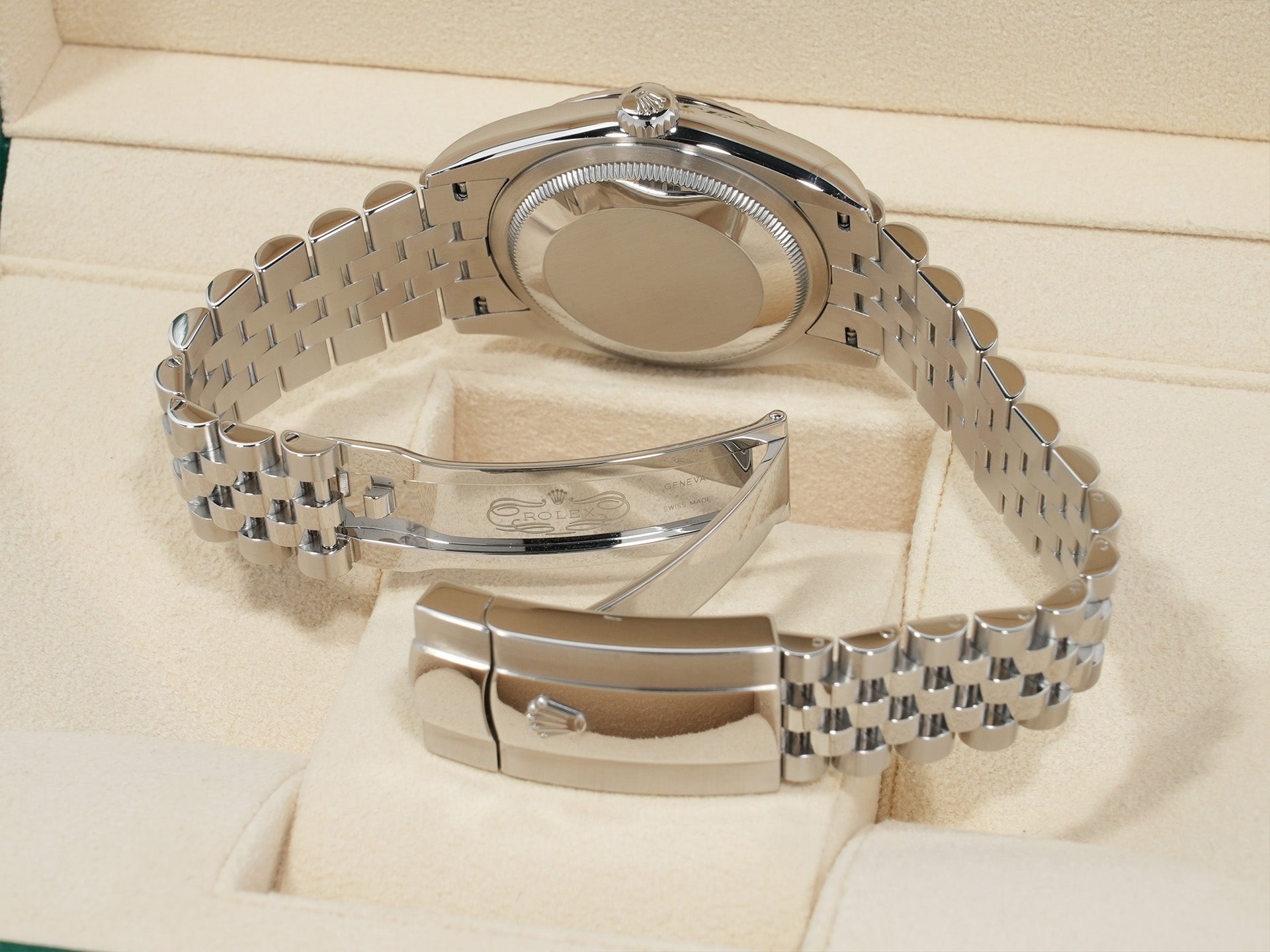 ロレックス デイトジャスト36 Ref.126234 ステンレススチール/ホワイトゴールド ブラック文字盤 ジュビリーブレスレット 美中古 azsb5q6b