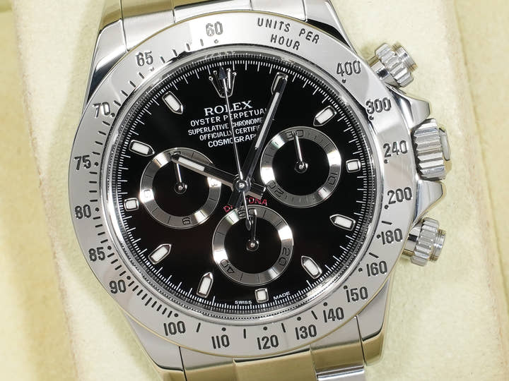 ロレックス デイトナ Ref.116520 ステンレススチール ブラック文字盤 中古 sps65gzh