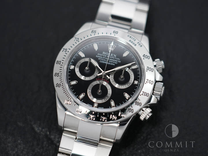 ロレックス デイトナ Ref.116520 ステンレススチール ブラック文字盤 中古 sps65gzh