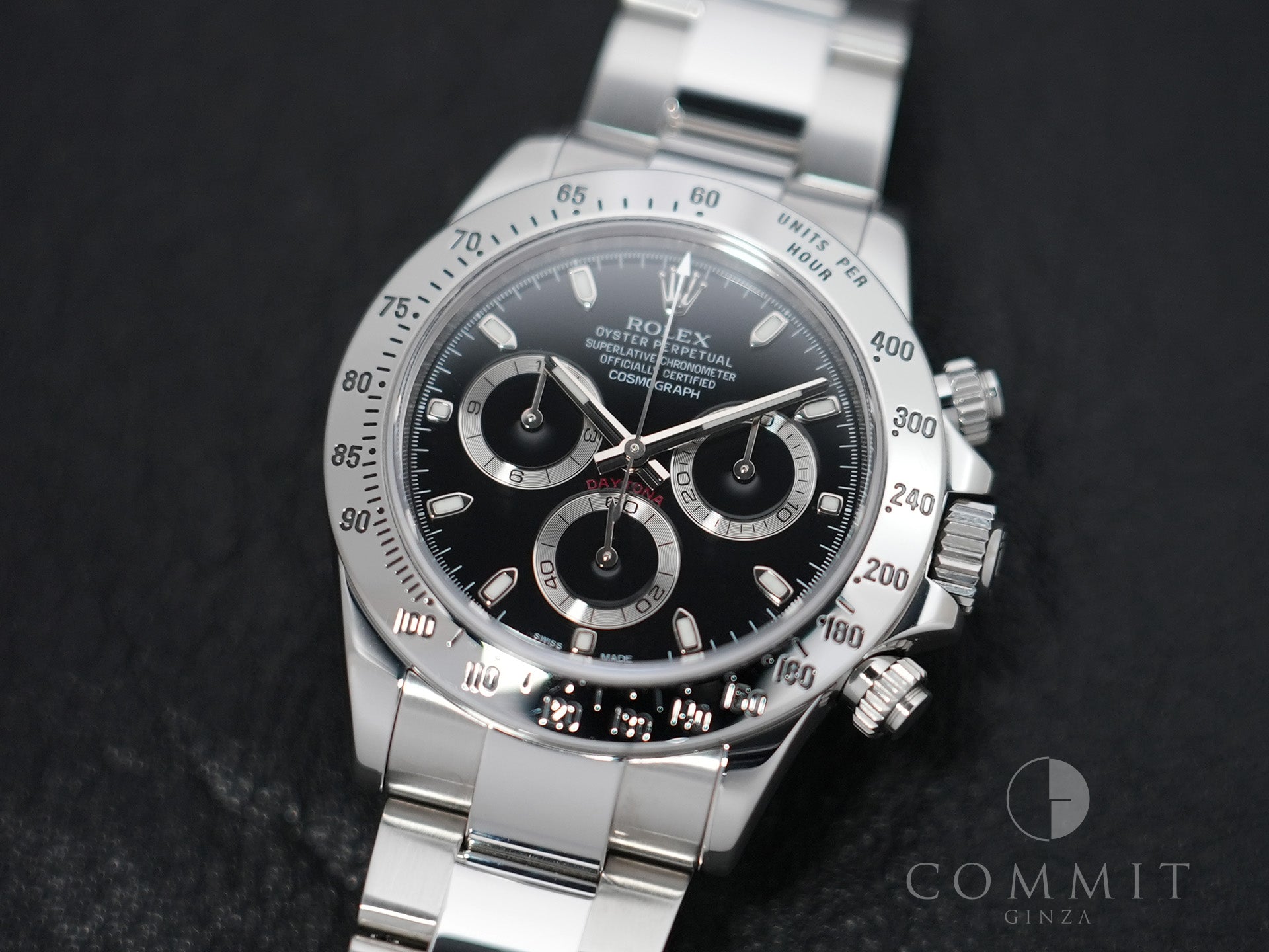 ロレックス デイトナ Ref.116520 ステンレススチール ブラック文字盤 中古 sps65gzh