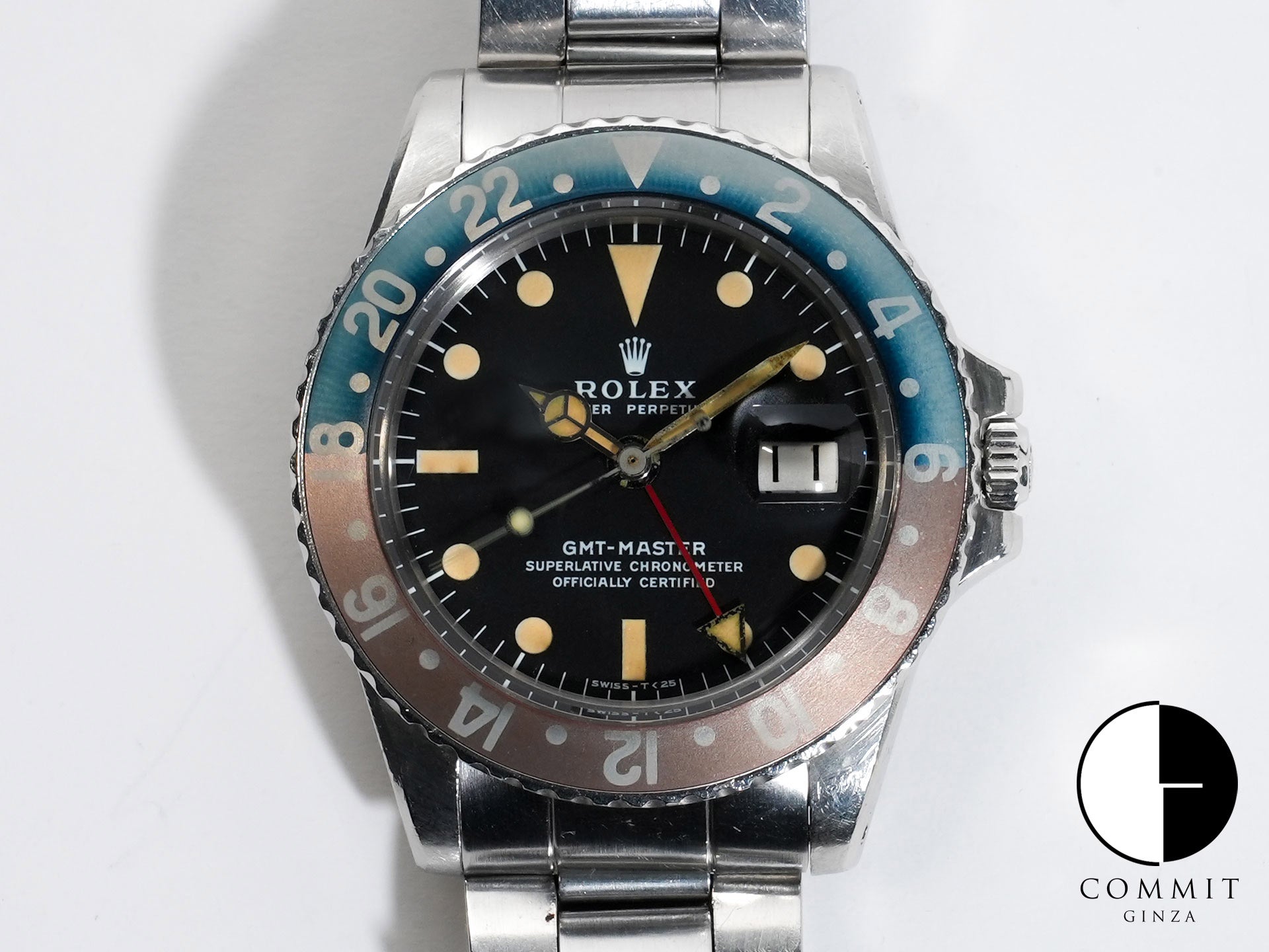 ロレックス GMTマスター Ref.1675 ステンレススチール ブラック文字盤 オイスターブレスレット 中古 9wto6drp
