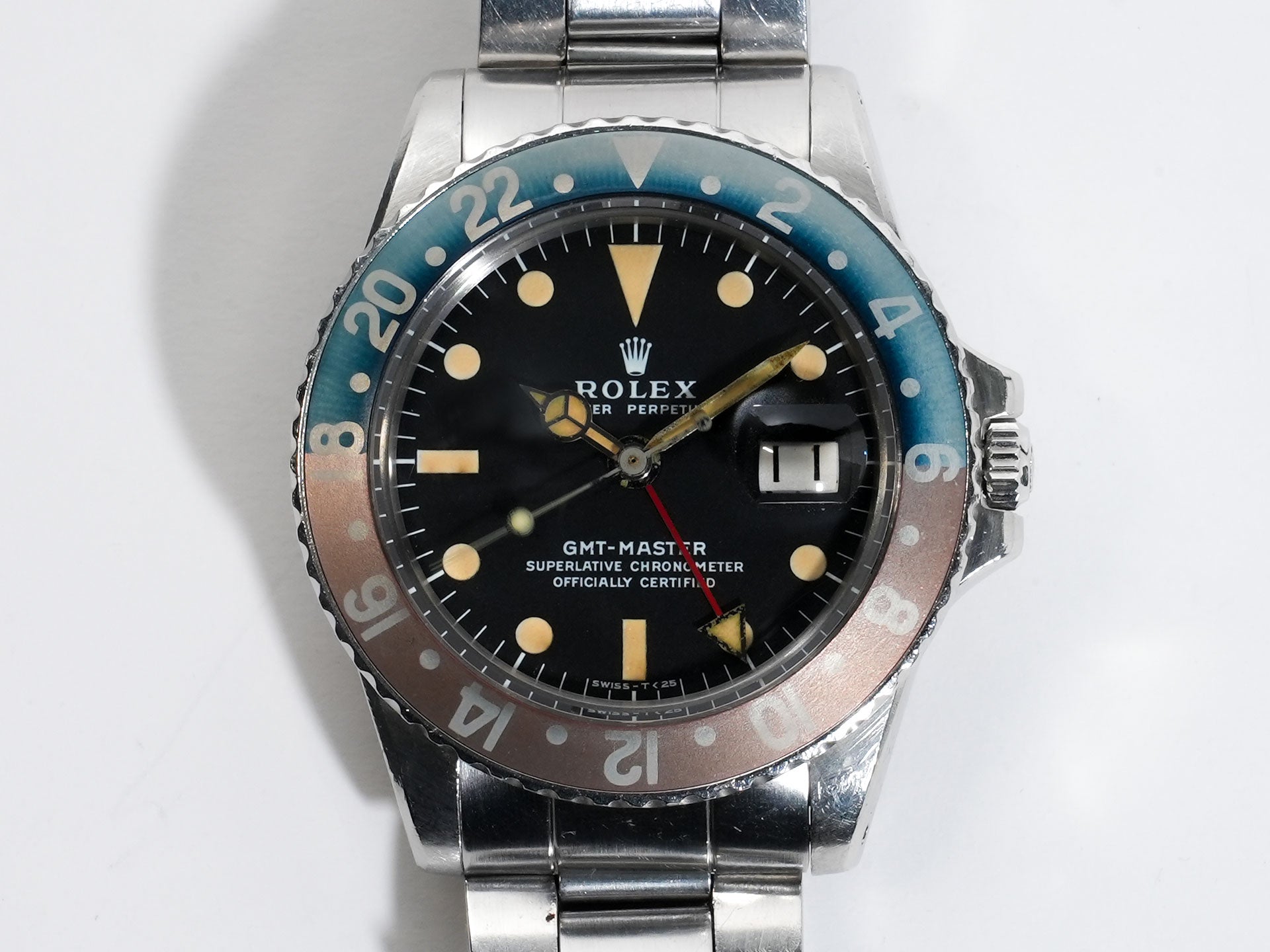 ロレックス GMTマスター Ref.1675 ステンレススチール ブラック文字盤 オイスターブレスレット 中古 9wto6drp