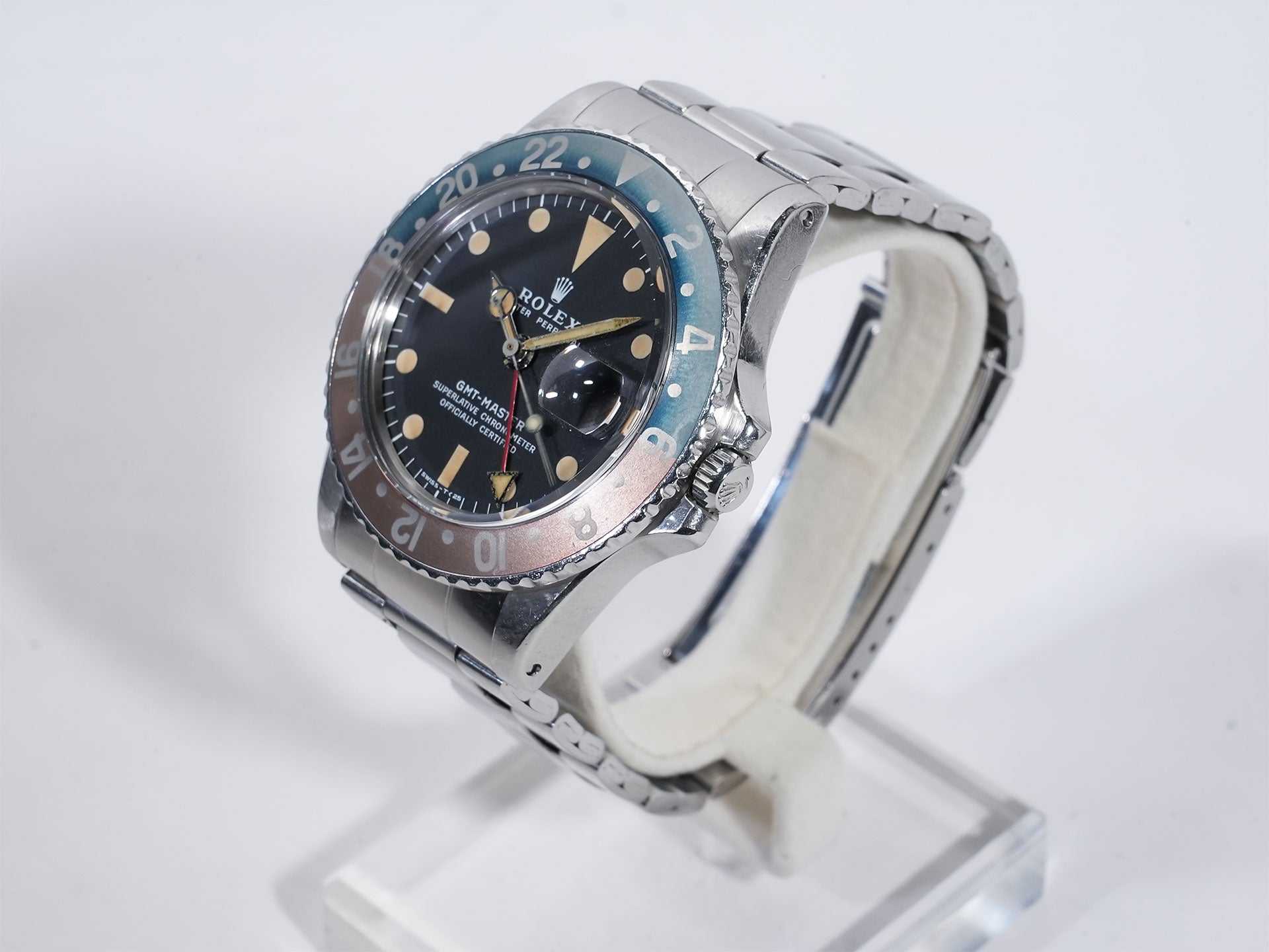 ロレックス GMTマスター Ref.1675 ステンレススチール ブラック文字盤 オイスターブレスレット 中古 9wto6drp