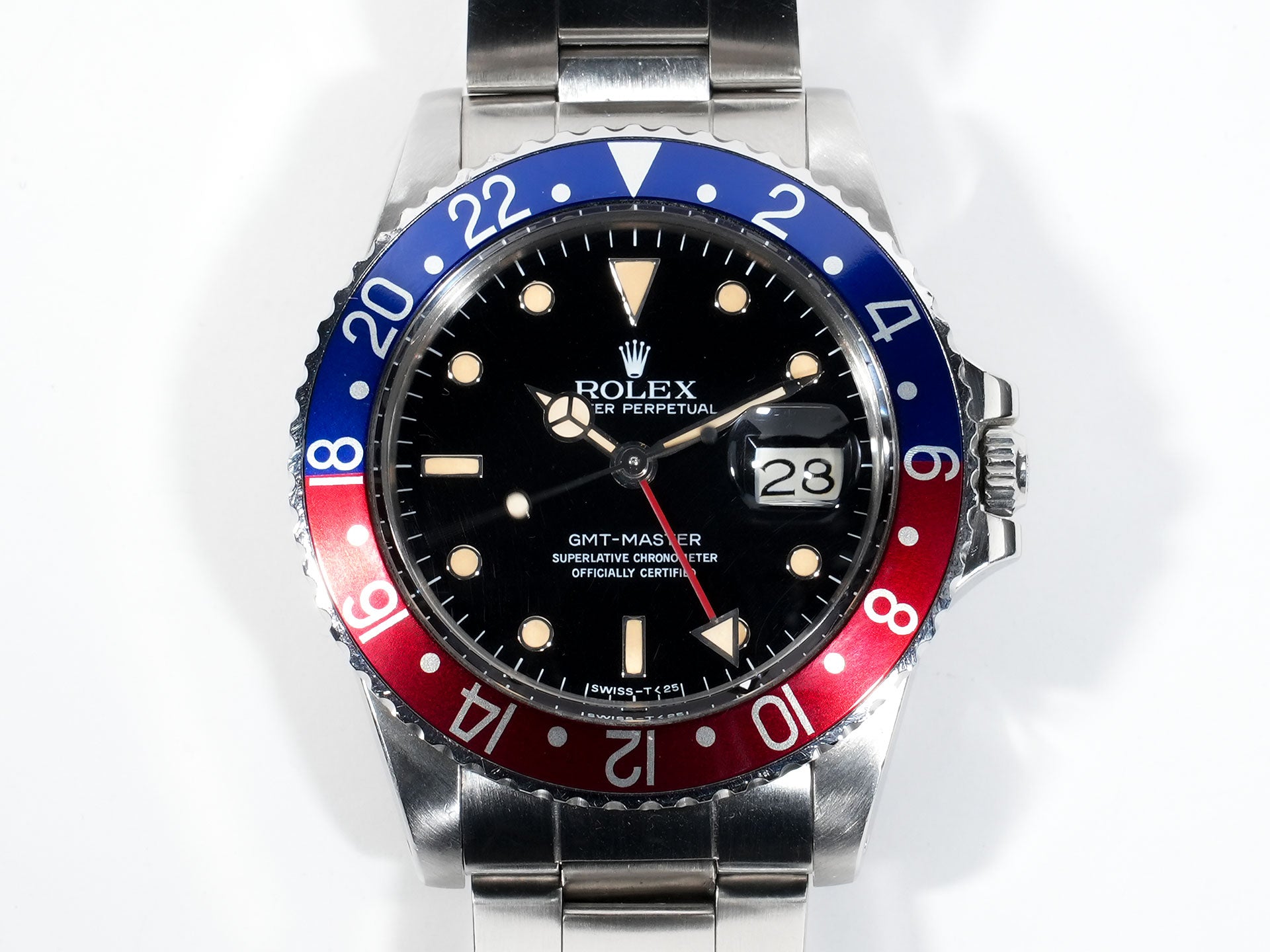 ロレックス GMTマスター Ref.16750 ステンレススチール ブラック文字盤 オイスターブレスレット 中古 b3x3eqjh