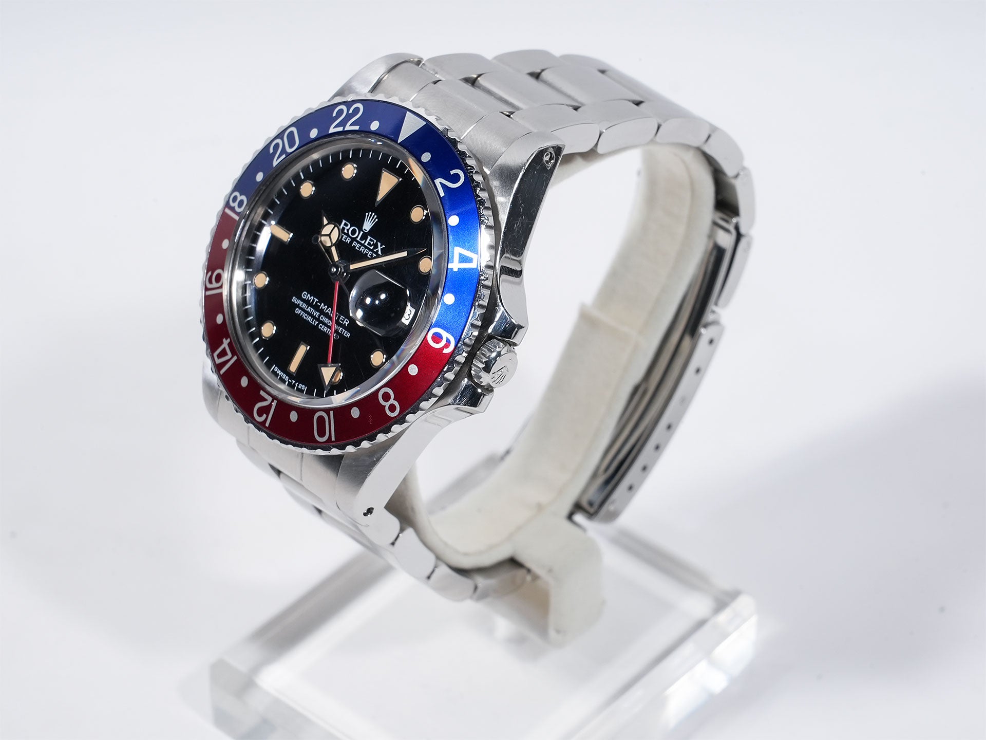 ロレックス GMTマスター Ref.16750 ステンレススチール ブラック文字盤 オイスターブレスレット 中古 b3x3eqjh