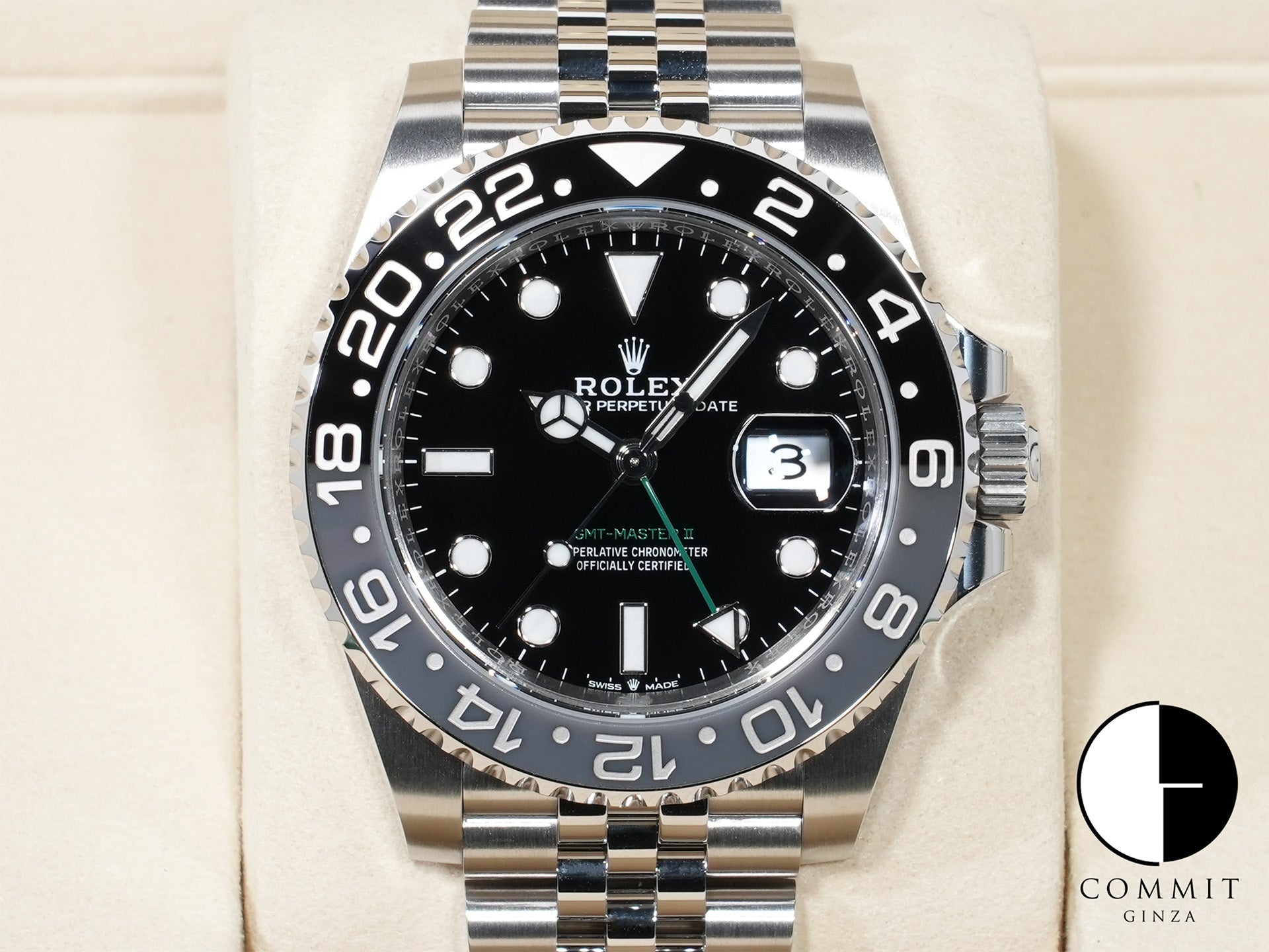 ロレックス GMTマスターII Ref.126710GRNR ステンレススチール ブラック文字盤 ジュビリーブレスレット 未使用 efw44at6