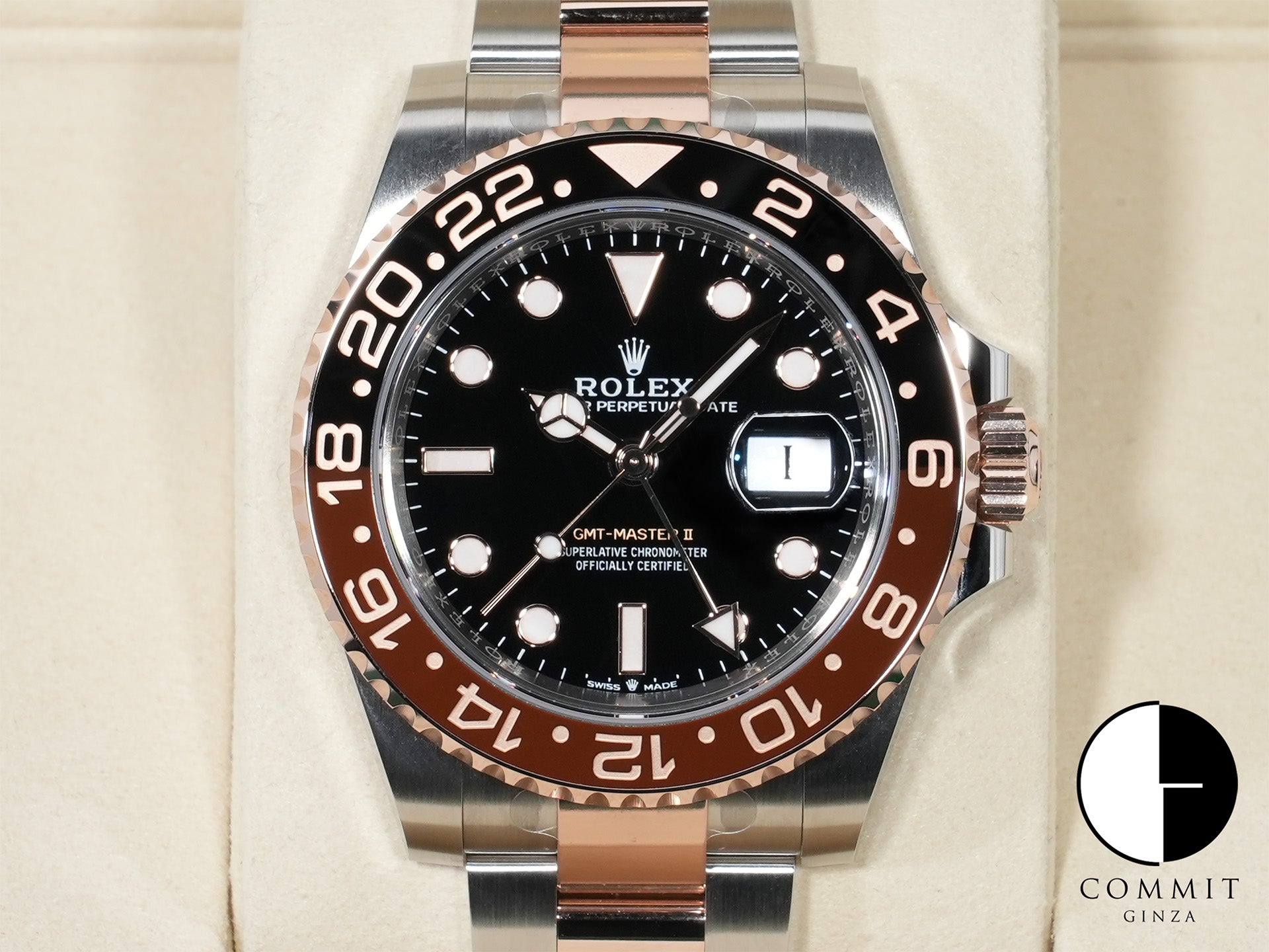 ロレックス GMTマスターII Ref.126711CHNR ステンレススチール/エバーローズゴールド ブラック文字盤 オイスターブレスレット 未使用 r7idqxnb