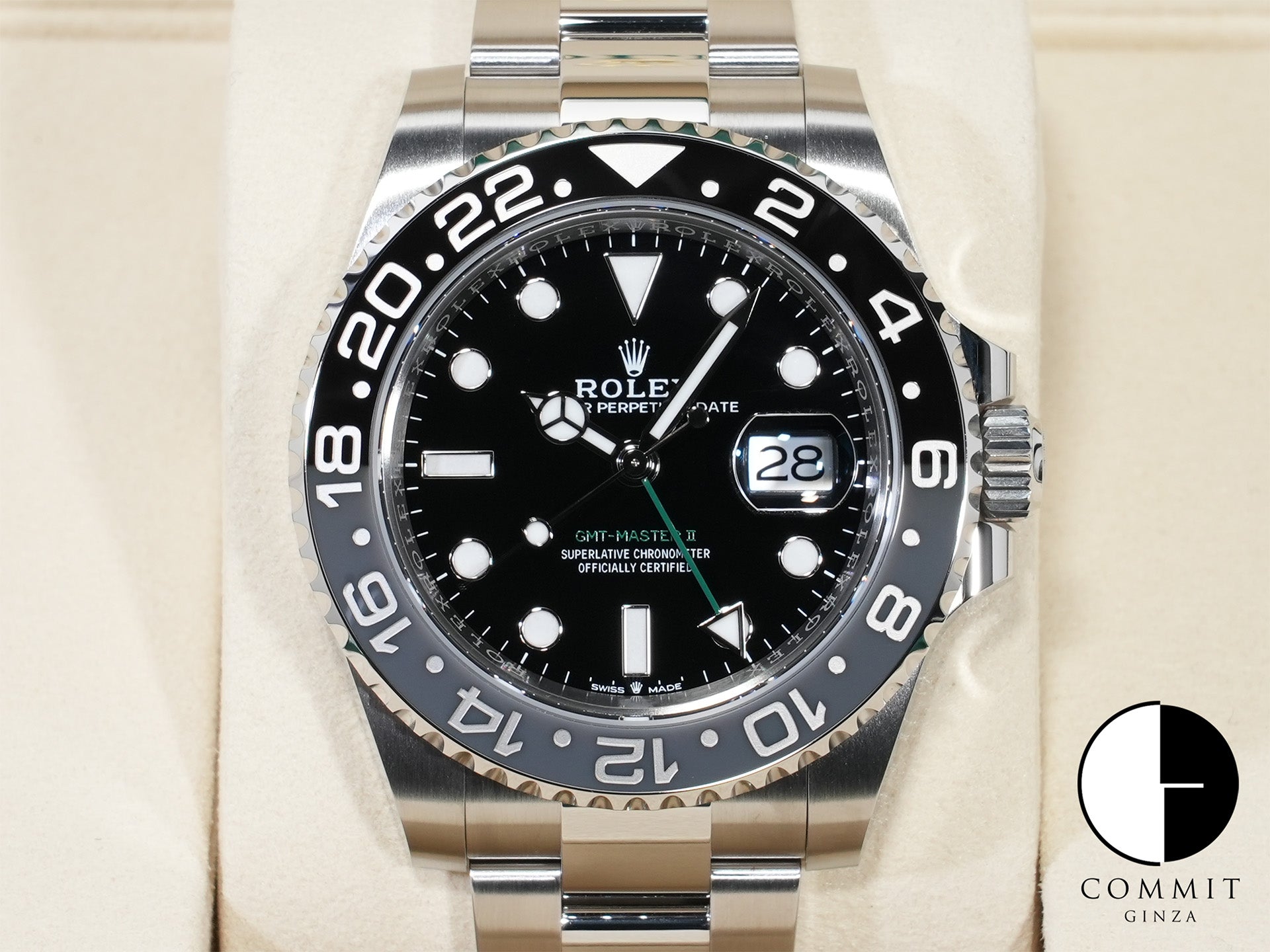 ロレックス GMTマスターII Ref.126710GRNR ステンレススチール ブラック文字盤 オイスターブレスレット 未使用 anrz2fz9