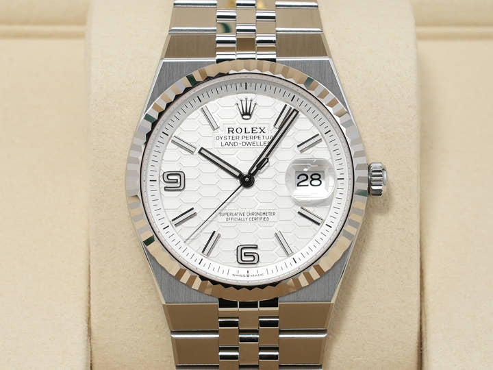 ロレックス ランドドゥエラー Ref.127234 ステンレススチール/ホワイトゴールド ホワイト文字盤 ジュビリーブレスレット 未使用 q2vpco67