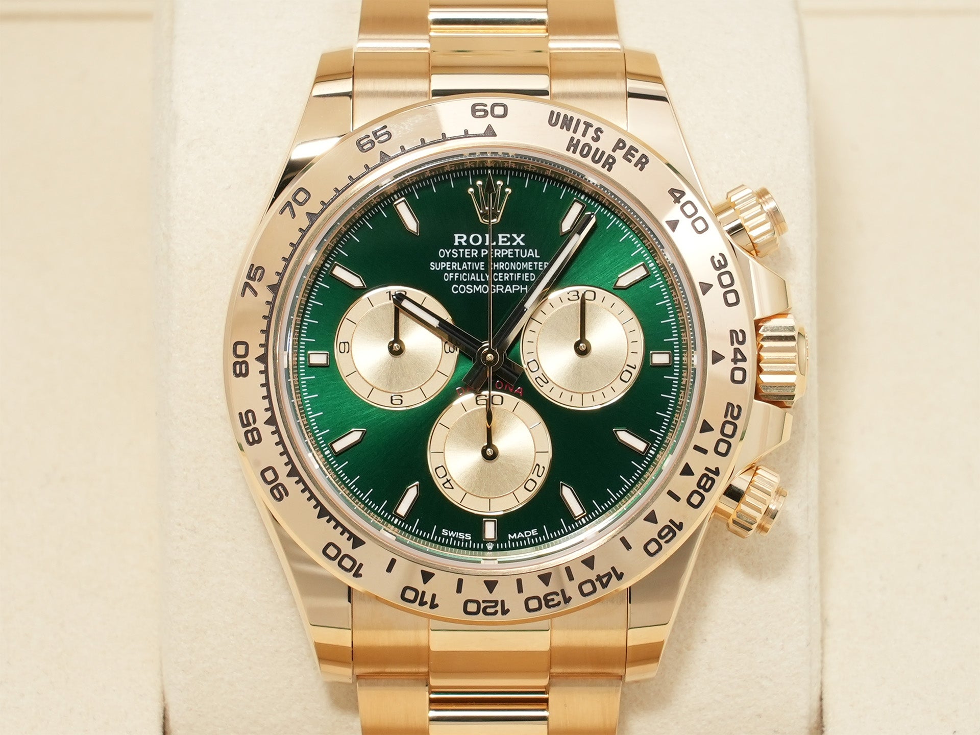 ロレックス デイトナ Ref.126508 イエローゴールド グリーン文字盤 未使用 6mxg9vzp
