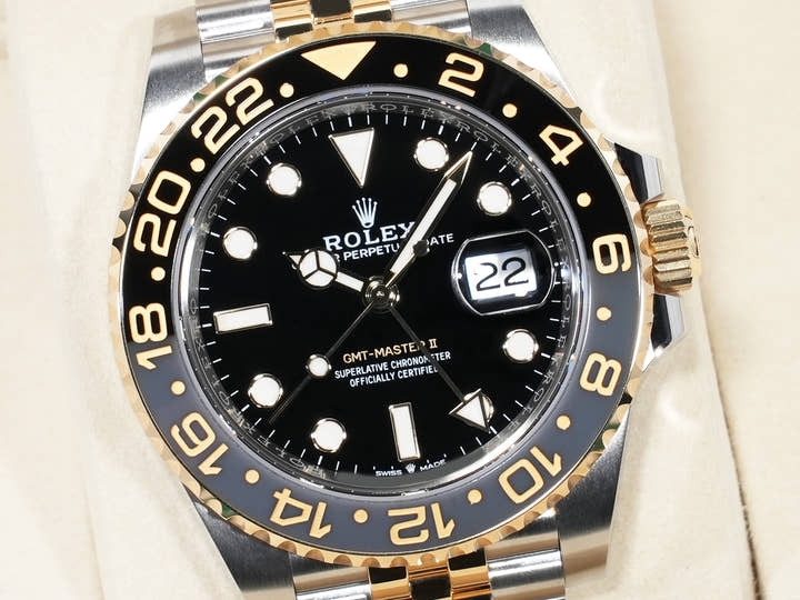 ロレックス GMTマスターII Ref.126713GRNR ステンレススチール/イエローゴールド ブラック文字盤 ジュビリーブレスレット 極美品 e3m64ce2