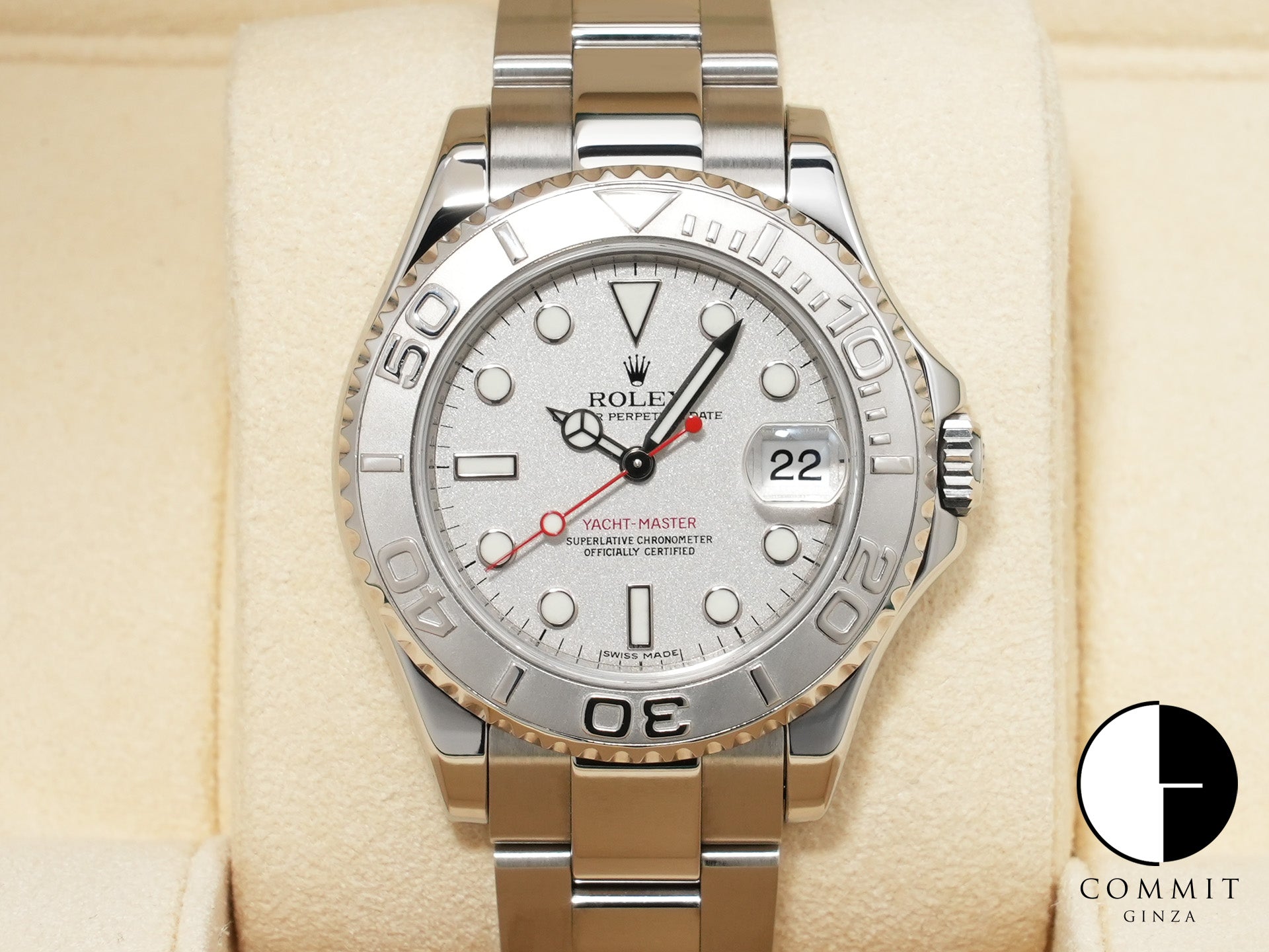 ロレックス ヨットマスター Ref.168622 ステンレススチール/プラチナ ロレジウム文字盤 美中古 mrn7dnij