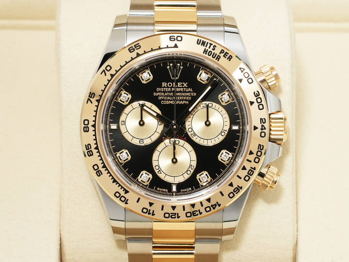 ロレックス デイトナ Ref.126503G ステンレススチール/イエローゴールド ブラックxゴールデンx8Pダイヤ文字盤 未使用 u53ywzsk