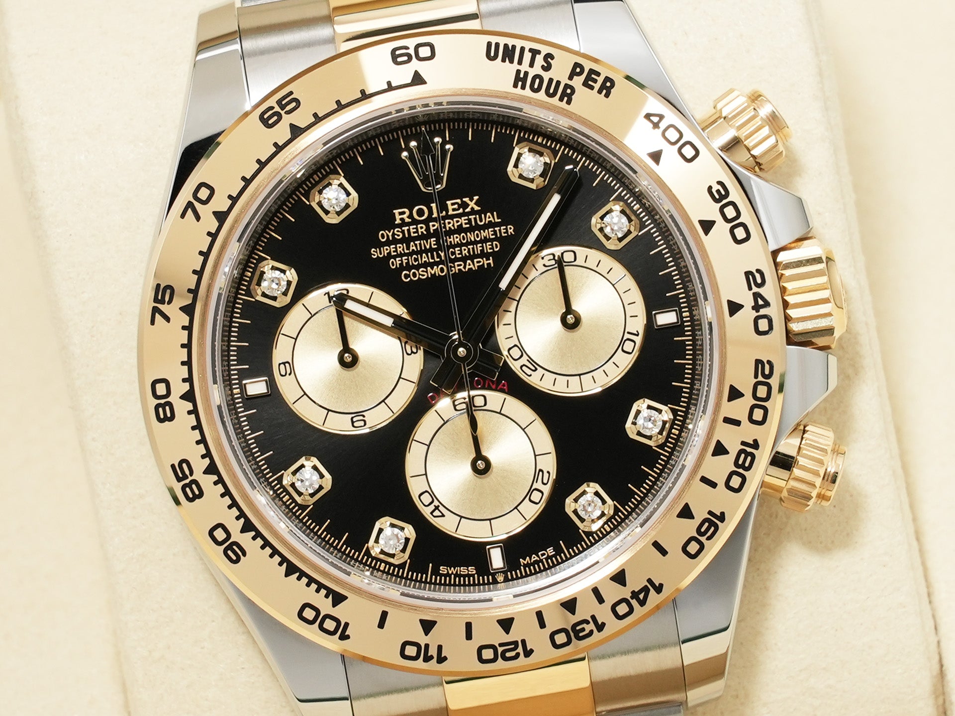 ロレックス デイトナ Ref.126503G ステンレススチール/イエローゴールド ブラックxゴールデンx8Pダイヤ文字盤 未使用 u53ywzsk