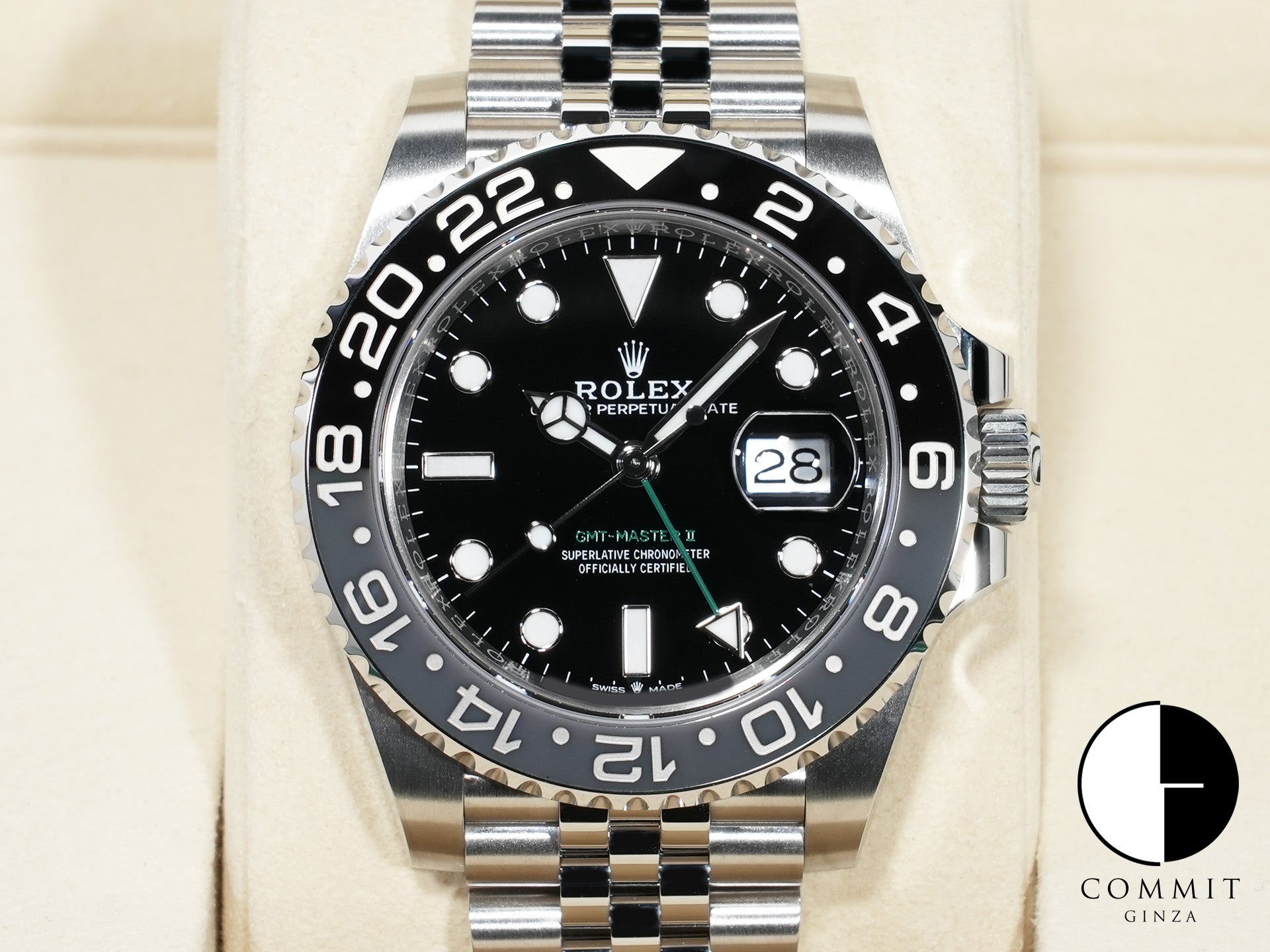 ロレックス GMTマスターII Ref.126710GRNR ステンレススチール ブラック文字盤 ジュビリーブレスレット 未使用 jn5vvee5
