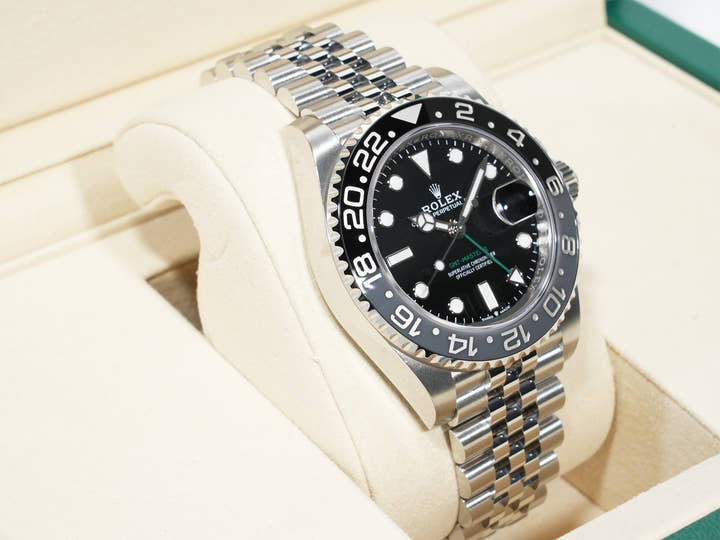 Rolex GMT-Master II Ref.126710GRNR Stainless Steel Black Dial Jubilee Bracelet Unused jn5vvee5