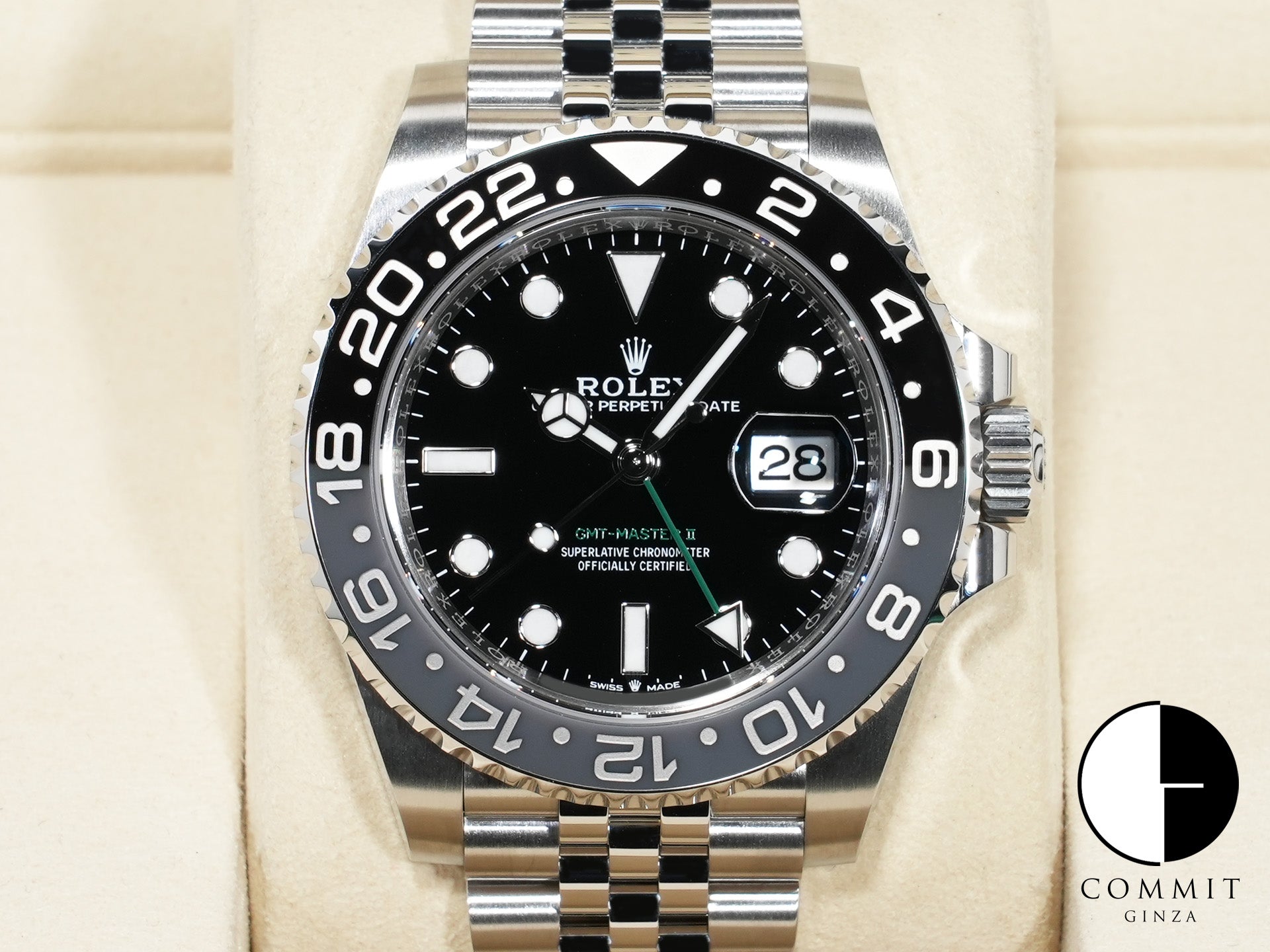 ロレックス GMTマスターII Ref.126710GRNR ステンレススチール ブラック文字盤 ジュビリーブレスレット 未使用 vfsqgztz
