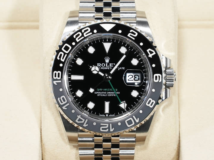 ROLEX GMT-Master II Ref.126710GRNR Stainless Steel Black Dial Jubilee Bracelet Unused vfsqgztz