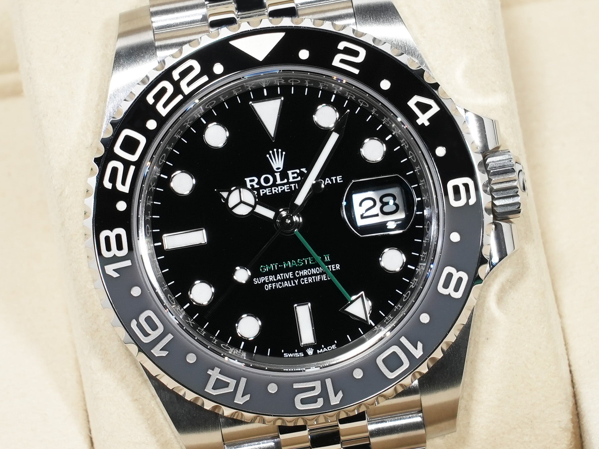 ROLEX GMT-Master II Ref.126710GRNR Stainless Steel Black Dial Jubilee Bracelet Unused vfsqgztz
