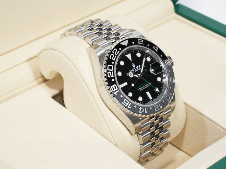 ROLEX GMT-Master II Ref.126710GRNR Stainless Steel Black Dial Jubilee Bracelet Unused vfsqgztz
