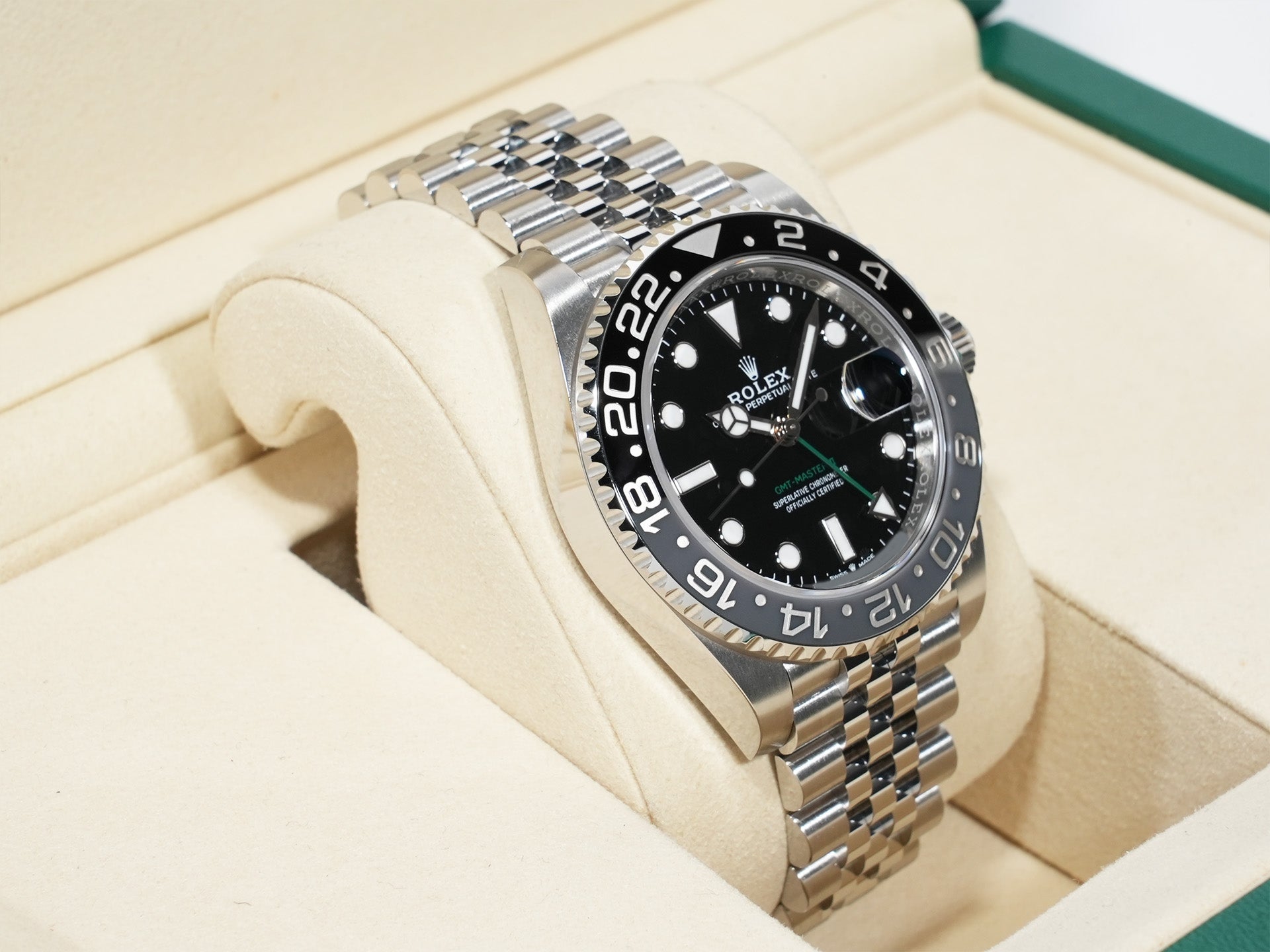 ROLEX GMT-Master II Ref.126710GRNR Stainless Steel Black Dial Jubilee Bracelet Unused vfsqgztz