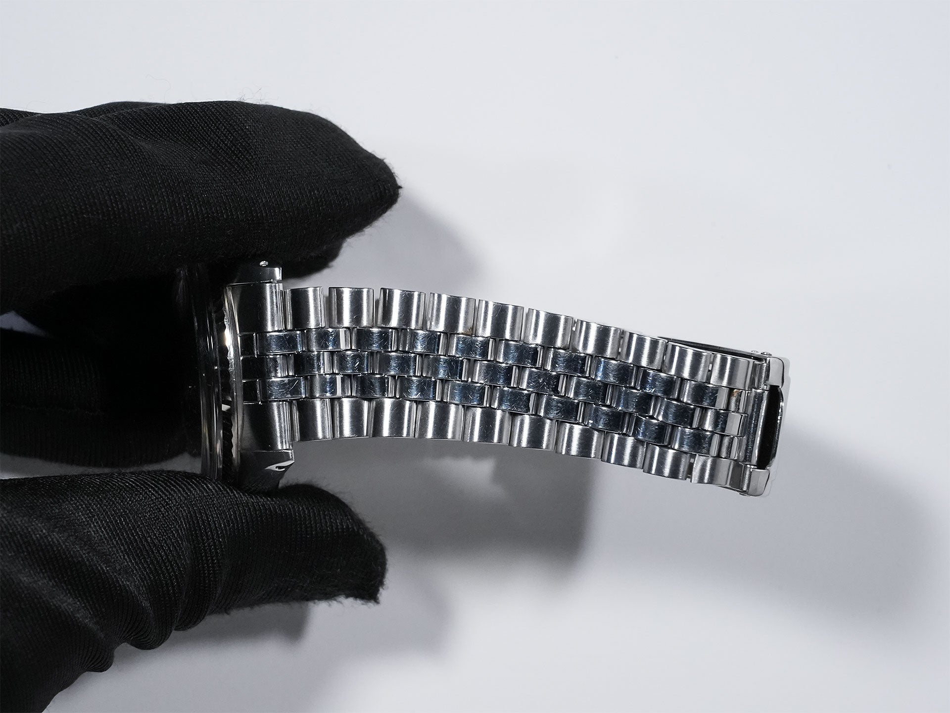 ロレックス デイトジャスト Ref.1601 ステンレススチール/ホワイトゴールド ブラックミラー文字盤 中古 t2ros4b3